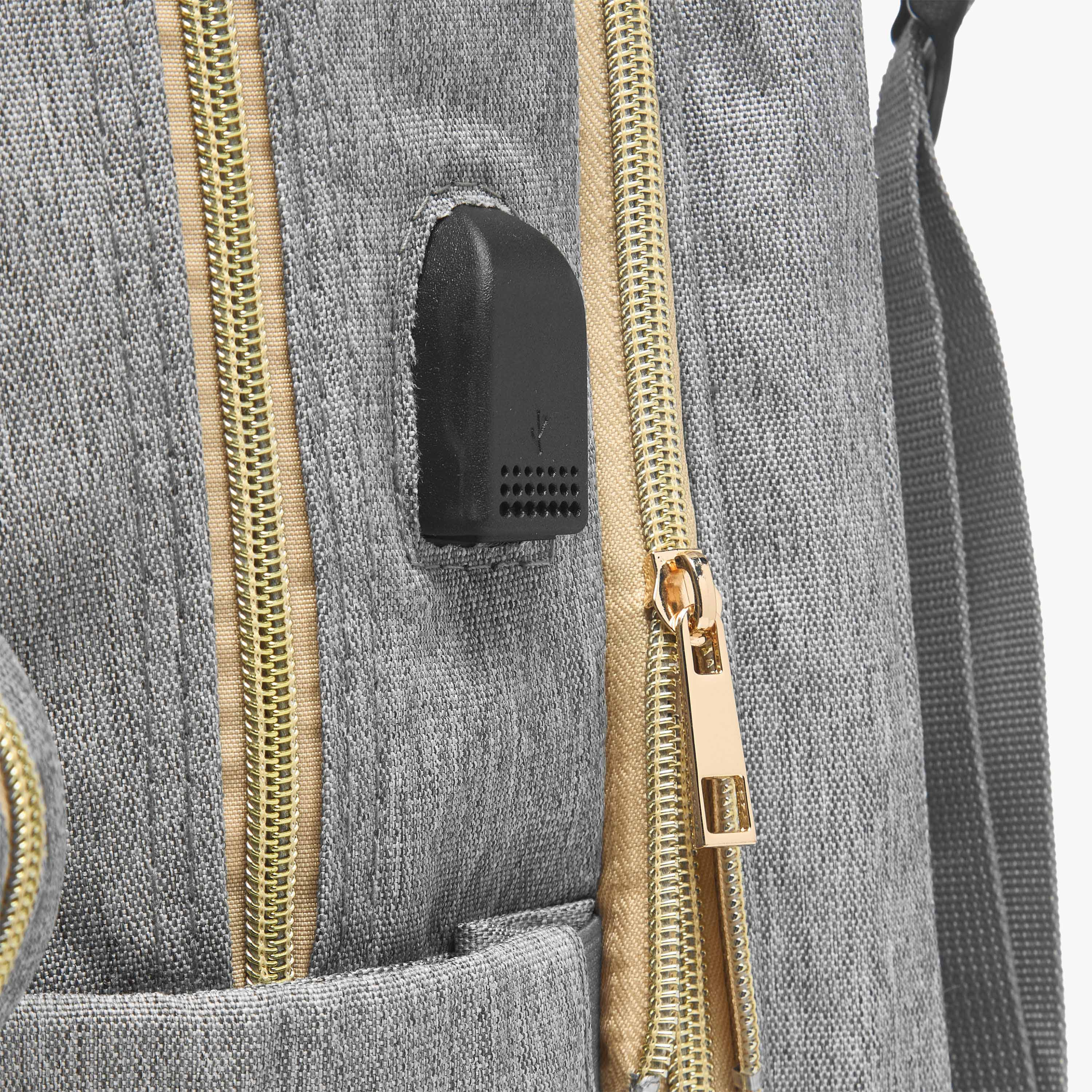 Juniors Quilted Diaper Backpack with Bed-baby-diapering-diaperbags-image-7