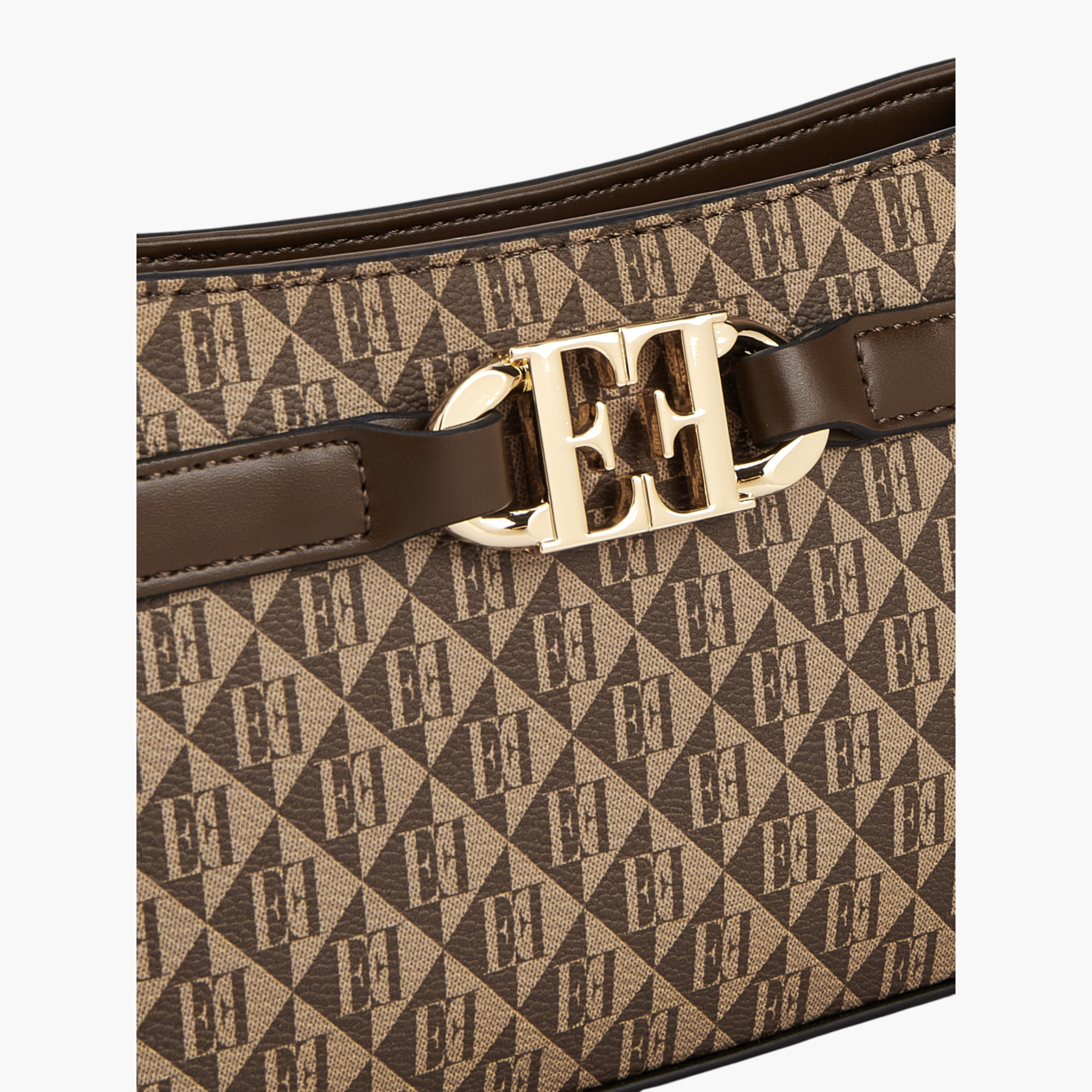 شنطة كروس بودي بطبعات مونوجرام وبحزام قابل للتعديل وسحاب إغلاق من إيل-women-bagsandwallets-handbags-image-4