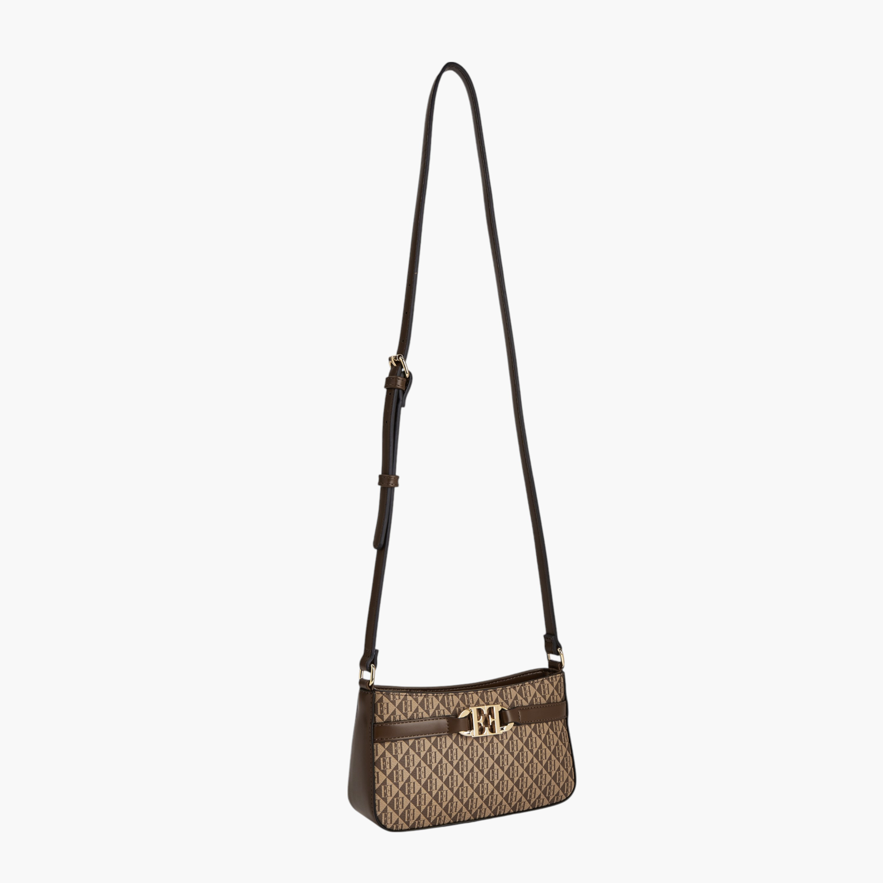 شنطة كروس بودي بطبعات مونوجرام وبحزام قابل للتعديل وسحاب إغلاق من إيل-women-bagsandwallets-handbags-image-6