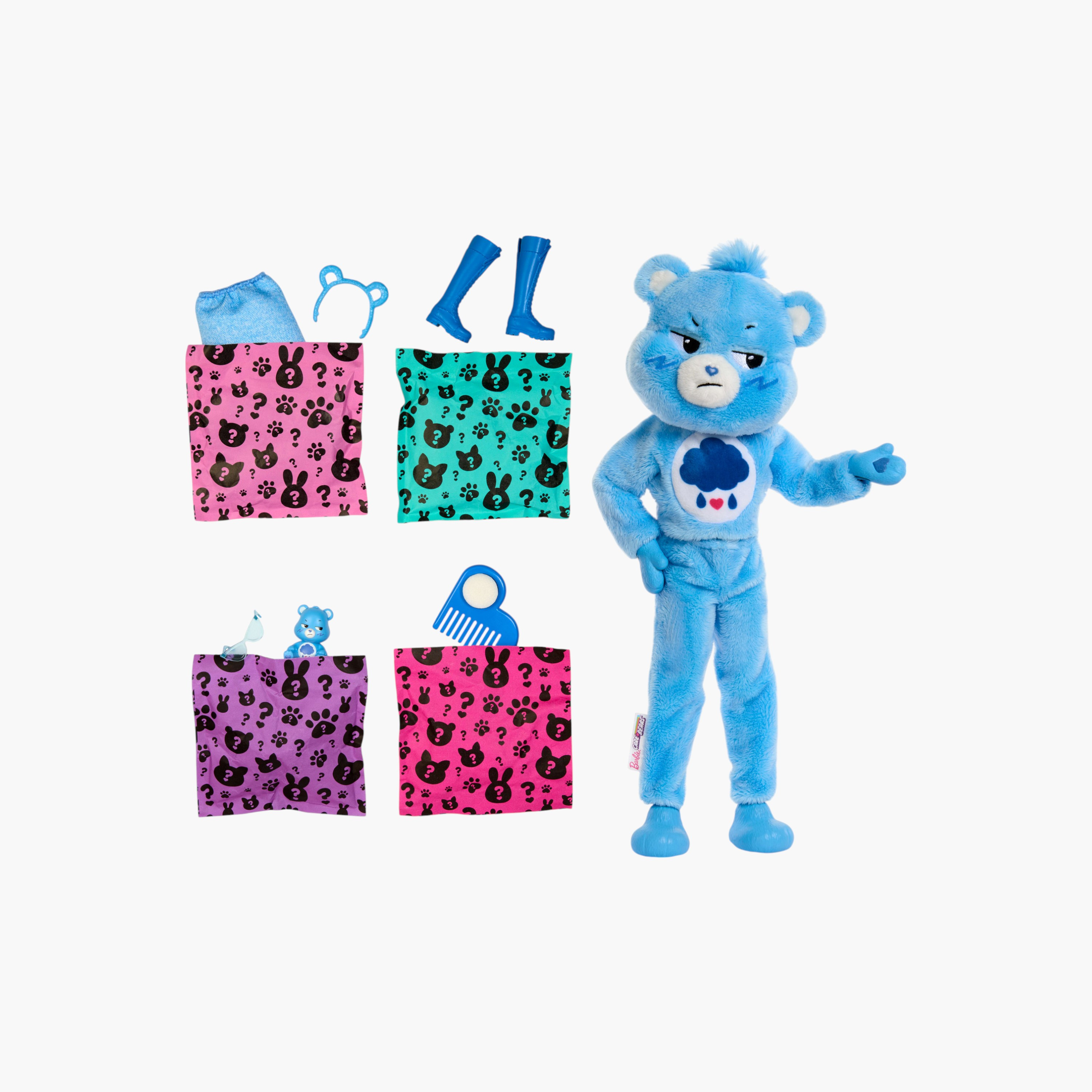 Barbie Cutie Reveal Care Bears Series Doll Set with Grumpy Bear Plush Costume & 10 Surprises-toys-dollsandplaysets-dollplaysets-image-4