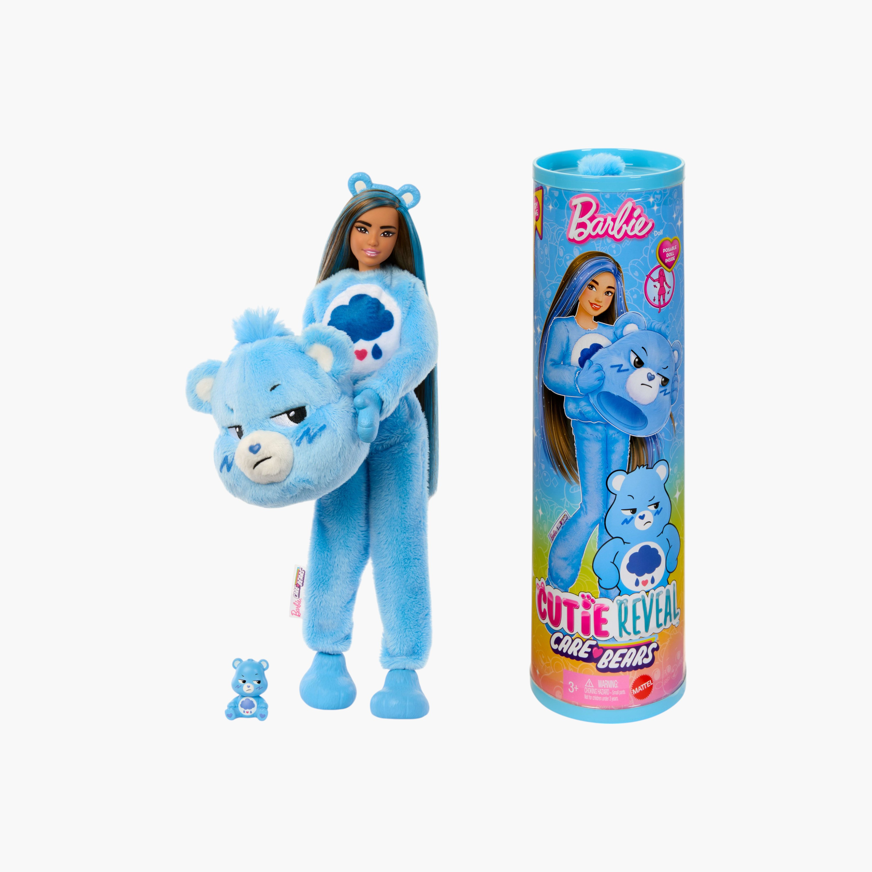 Barbie Cutie Reveal Care Bears Series Doll Set with Grumpy Bear Plush Costume & 10 Surprises-toys-dollsandplaysets-dollplaysets-image-6