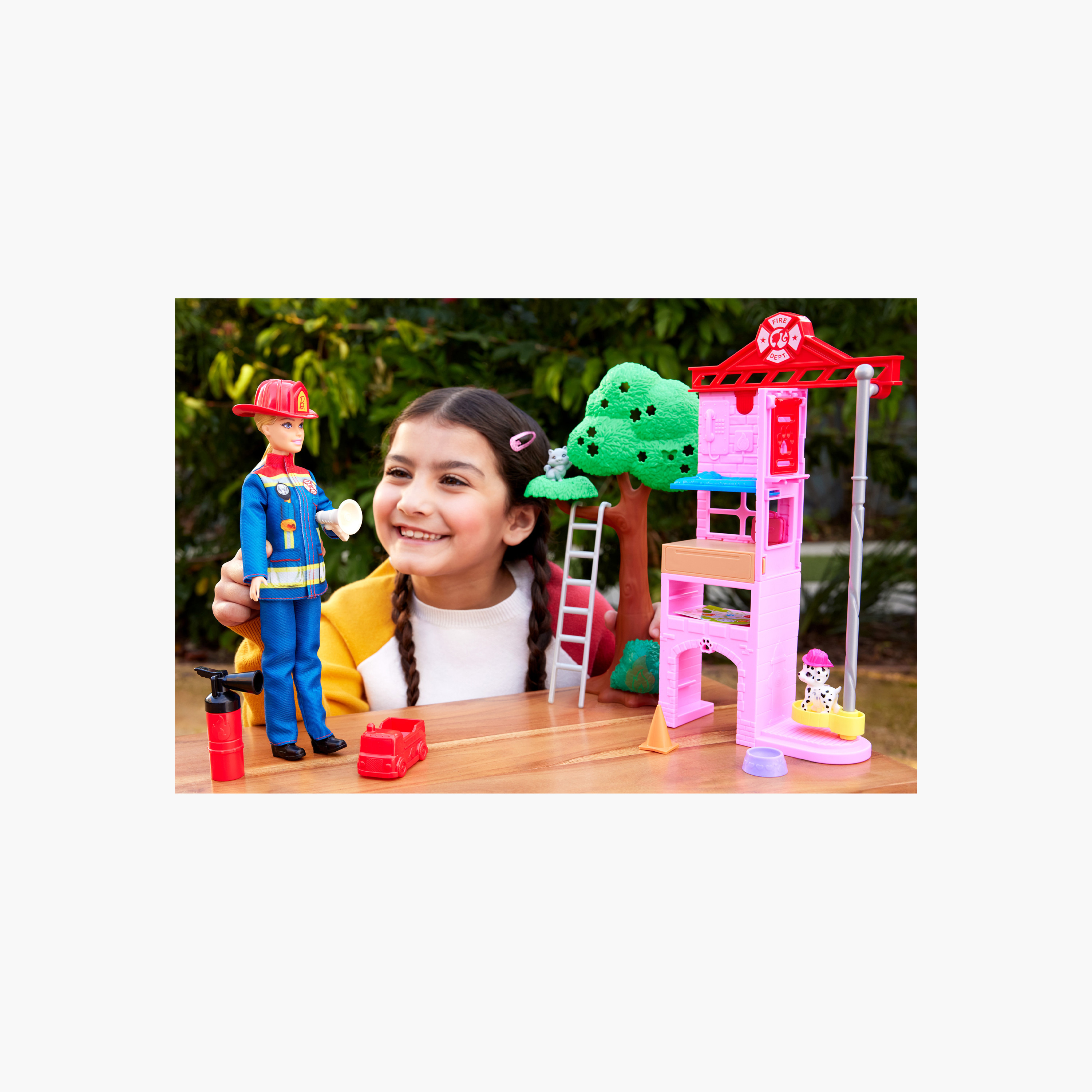Barbie Careers Firefighter Doll & Playset with Fire Station & Tree, Color-Change & 10+ Accessories-toys-dollsandplaysets-dollplaysets-image-2