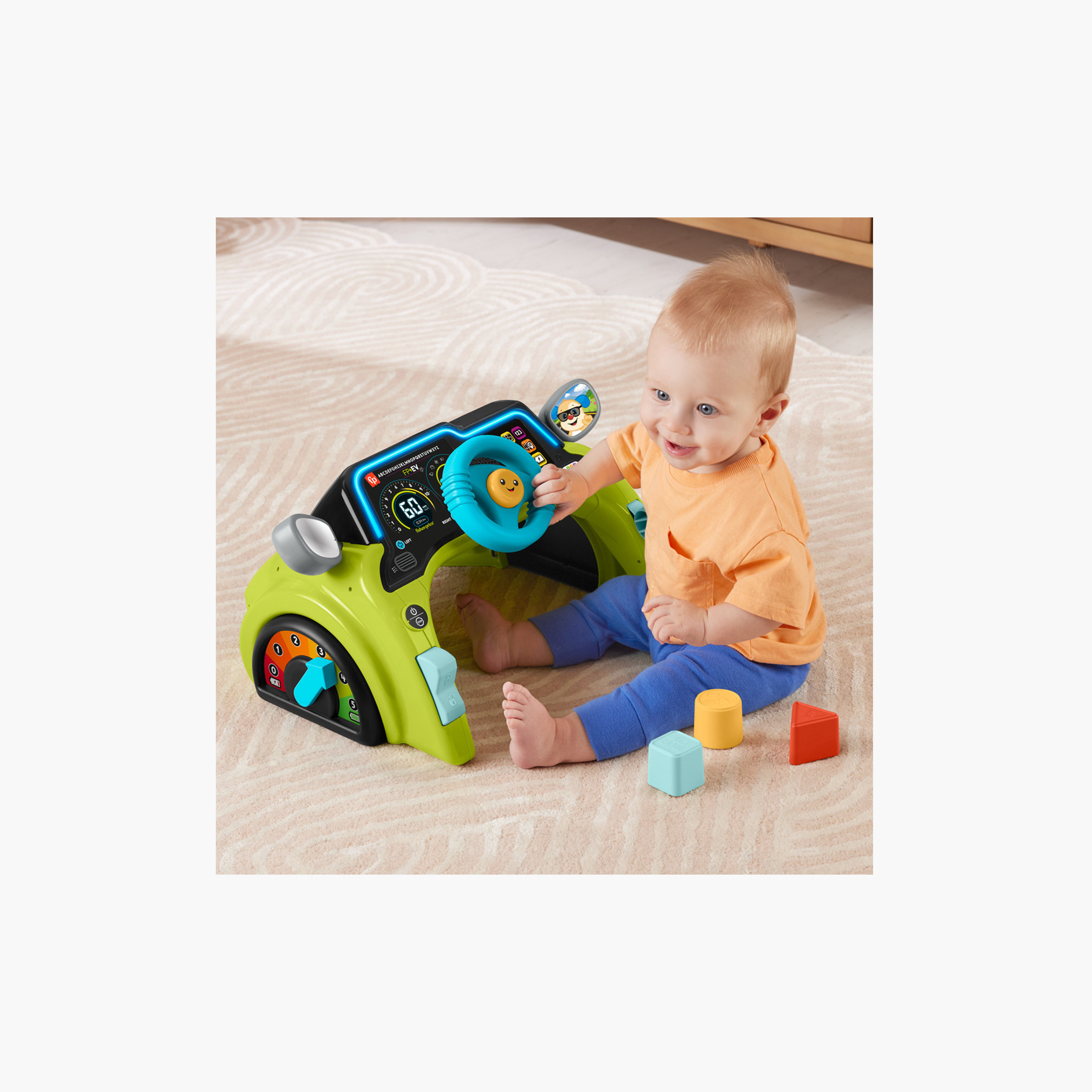 Fisher-Price Baby & Toddler Learning Toy Laugh & Learn Sit & Steer Driver Car for Ages 6+ Months-toys-babyandtoddlertoys-learningtoys-image-2