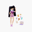 Barbie Dream Besties Doll Playset, Renee with Long Black Hair, 11 Food & Video-Themed Pieces-toys-dollsandplaysets-dollplaysets-image-1
