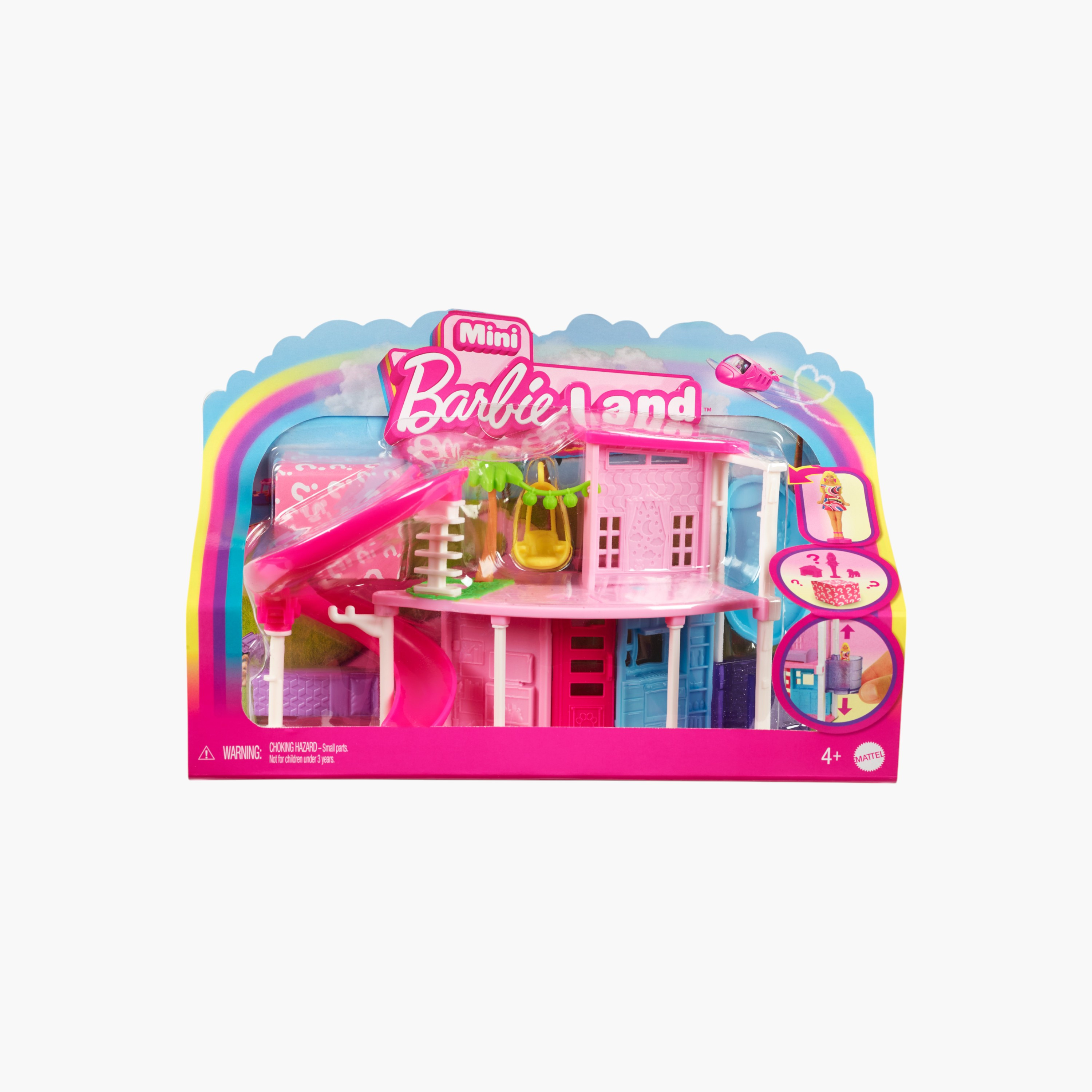 مجموعة ميني باربي لاند بيت الأحلام مع دمية 1.5 بوصة ومصعد ومسبح (قد تختلف الأشكال)-toys-dollsandplaysets-dollplaysets-image-2