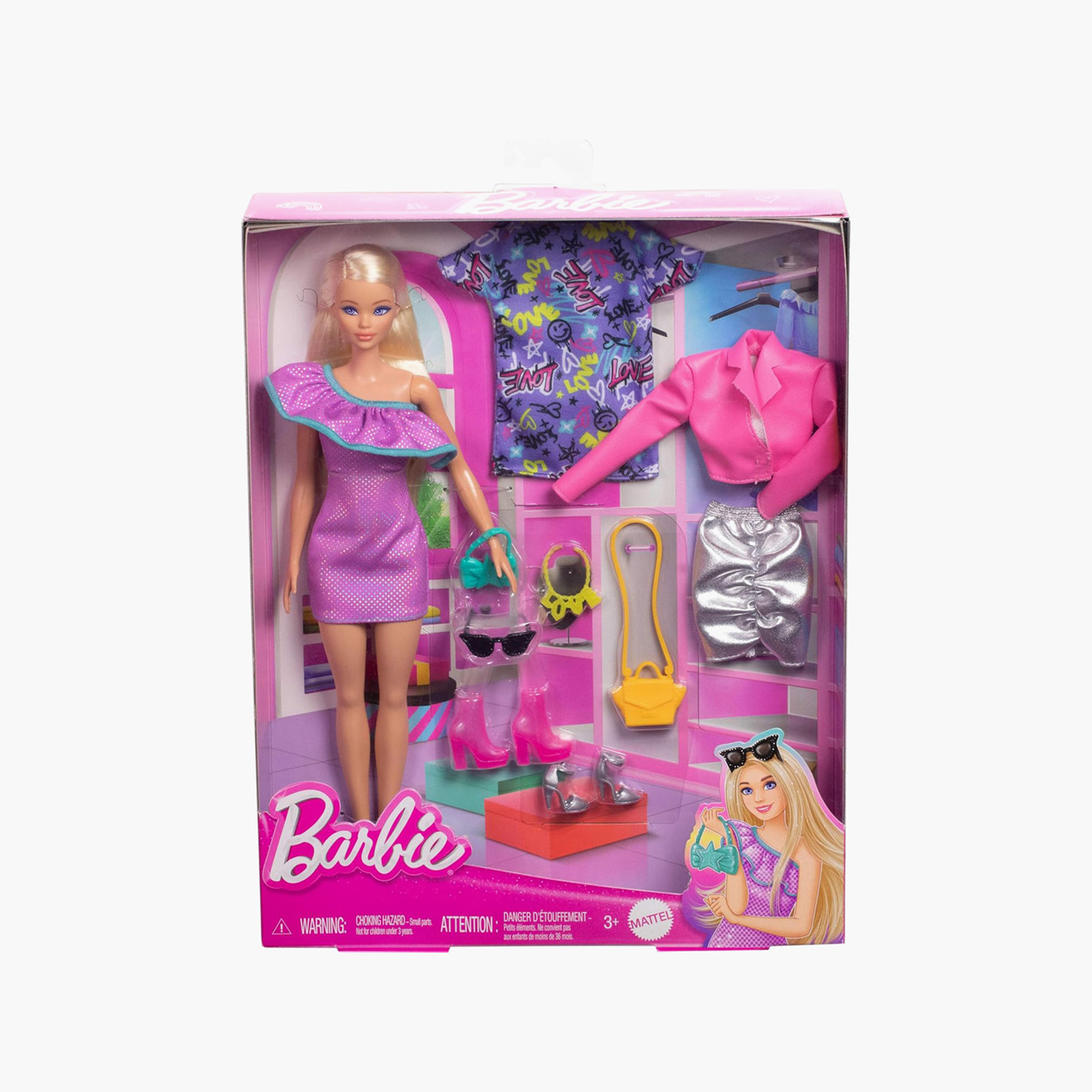 Barbie Doll with Clothes and Accessories, Blond Hair and 3 Party-Themed Mix-And-Match Outfits-toys-dollsandplaysets-dollplaysets-image-6