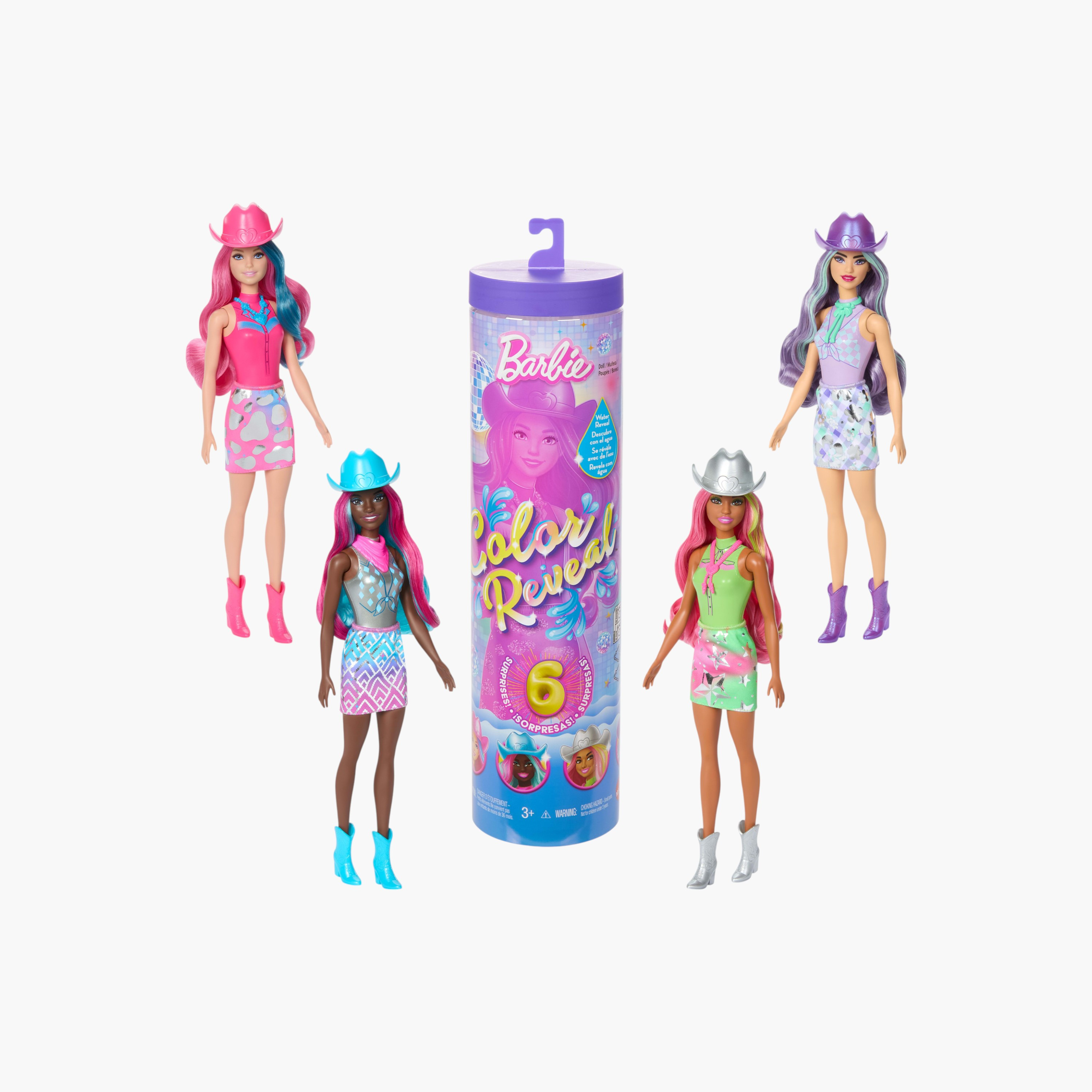 Barbie Color Reveal Fashion Doll & Accessories with 6 Surprises, Disco Star Series (Styles May Vary)-toys-dollsandplaysets-dollplaysets-image-1
