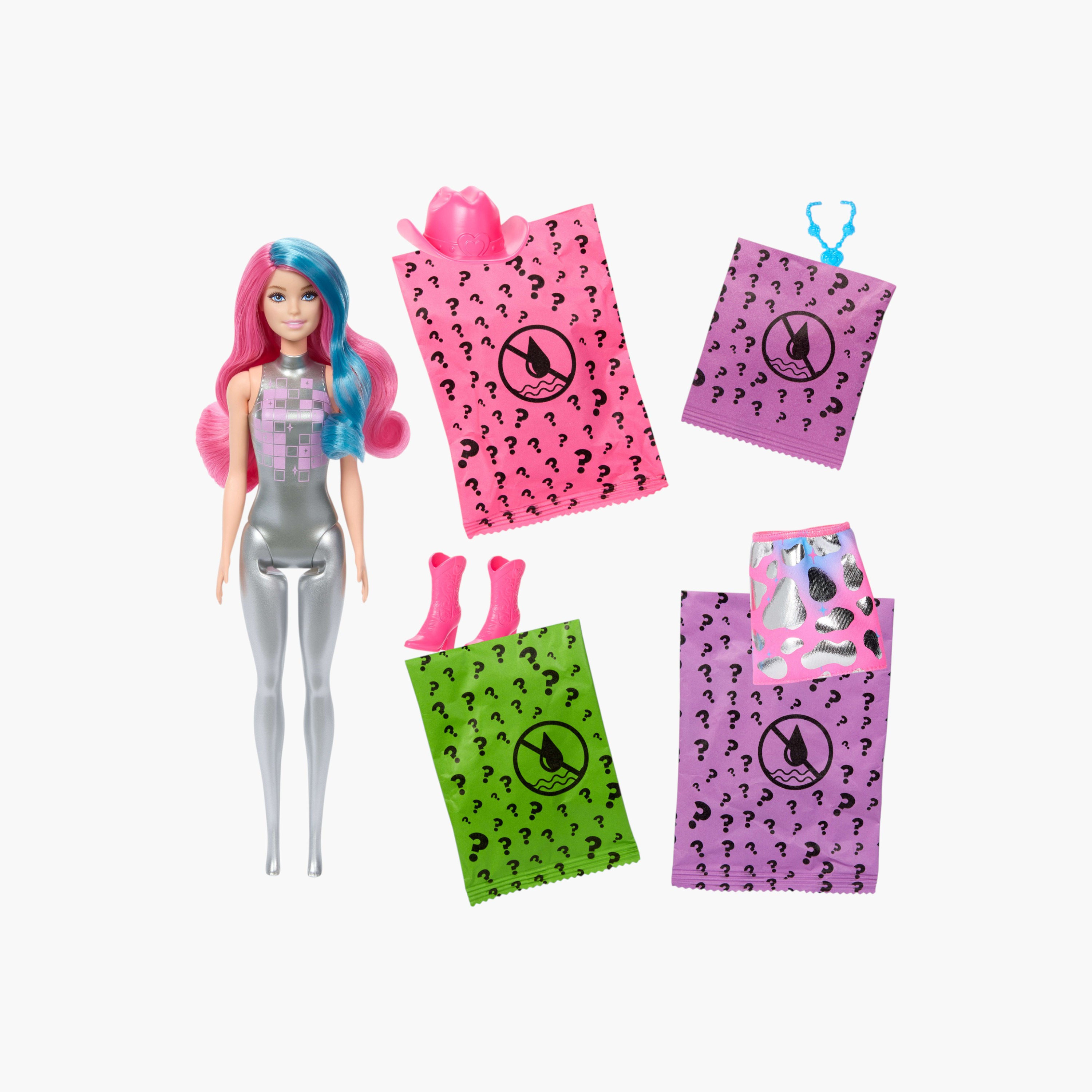 Barbie Color Reveal Fashion Doll & Accessories with 6 Surprises, Disco Star Series (Styles May Vary)-toys-dollsandplaysets-dollplaysets-image-4