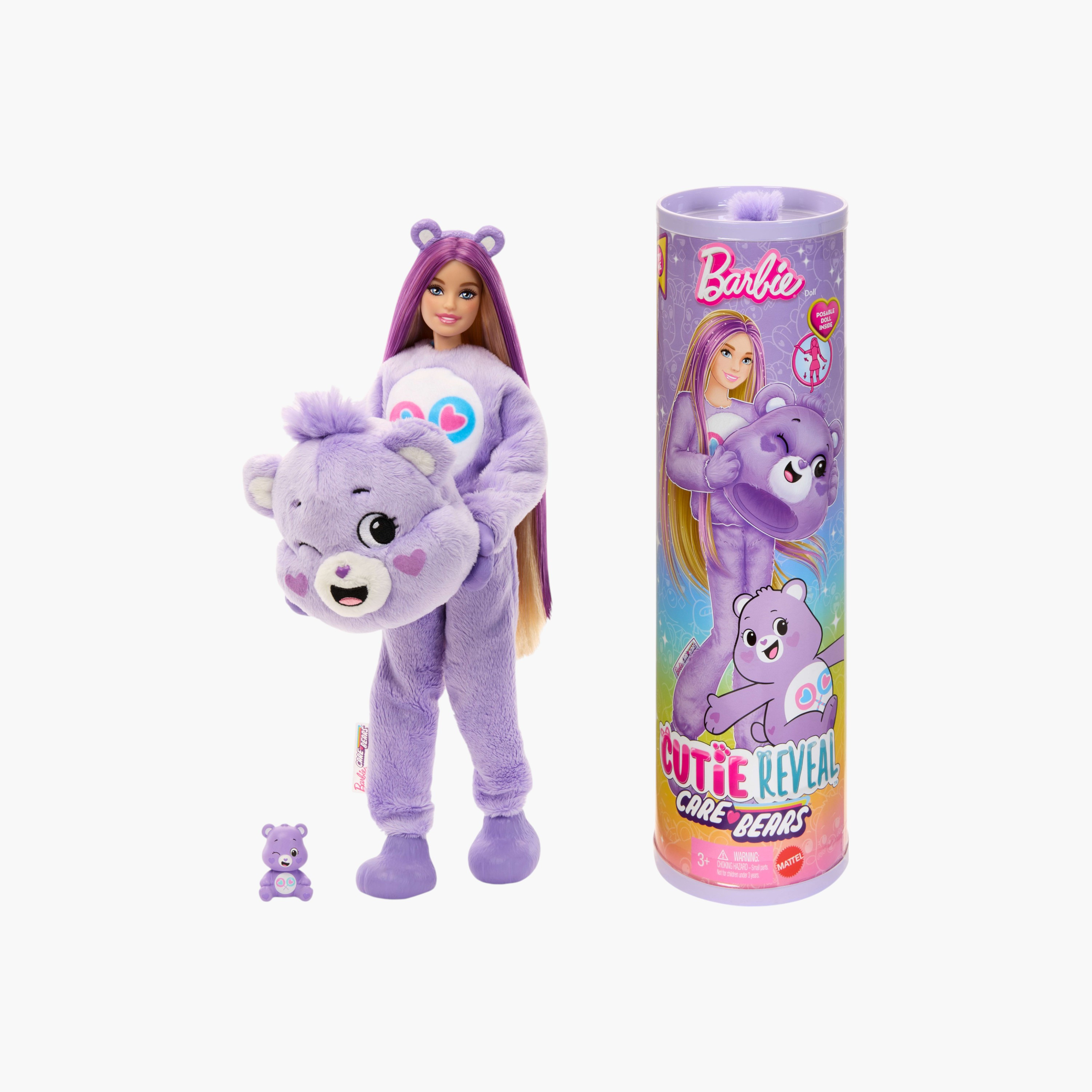 دمية باربي كيوتي ريفيل سلسلة كير بيرز مع زي دب قطيفة و10 مفاجآت وإكسسوارات من باربي-toys-dollsandplaysets-dollplaysets-image-2