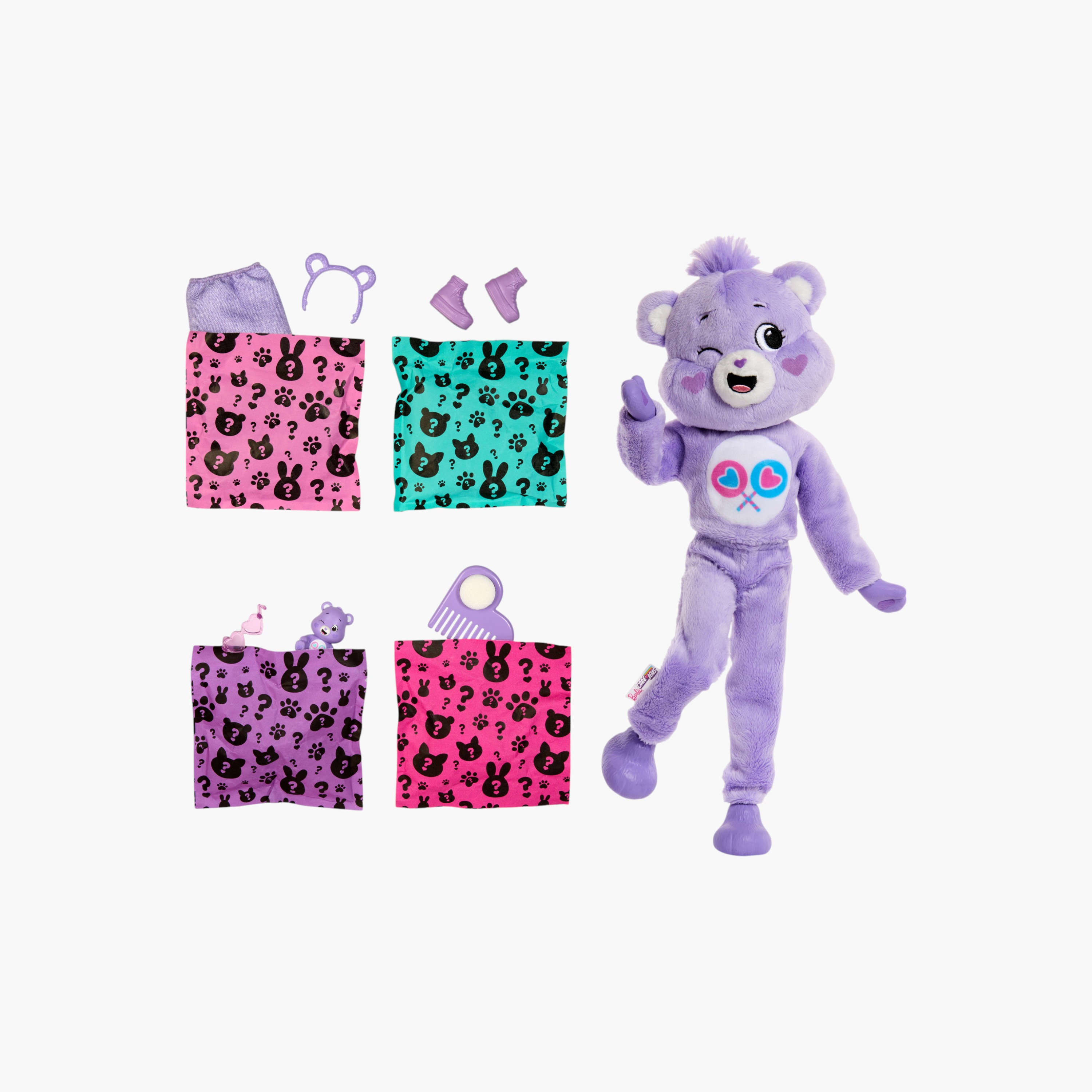 دمية باربي كيوتي ريفيل سلسلة كير بيرز مع زي دب قطيفة و10 مفاجآت وإكسسوارات من باربي-toys-dollsandplaysets-dollplaysets-image-5