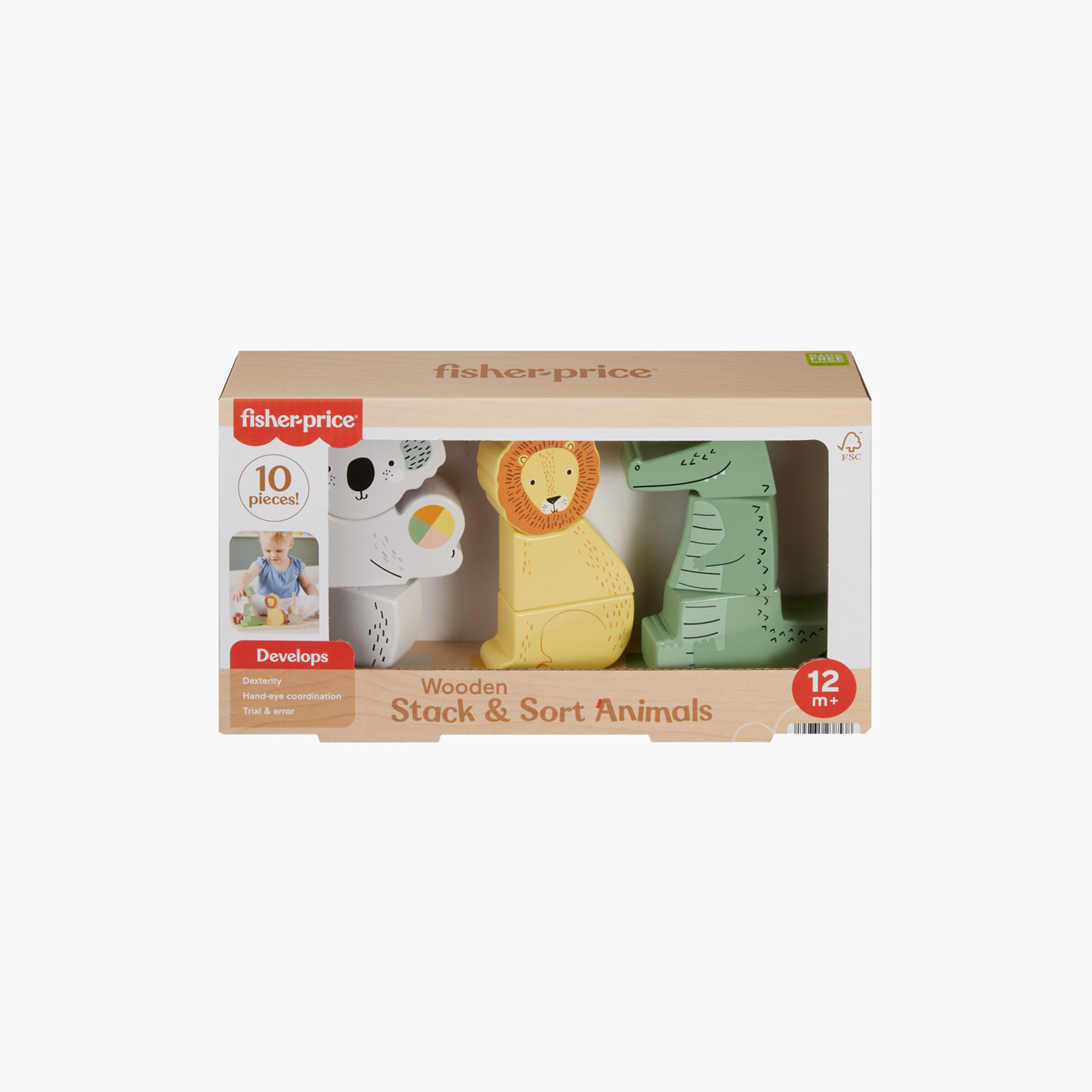 Fisher-Price Wooden Stack and Sort Animal Toy-toys-babyandtoddlertoys-stackingandnestingtoys-image-6