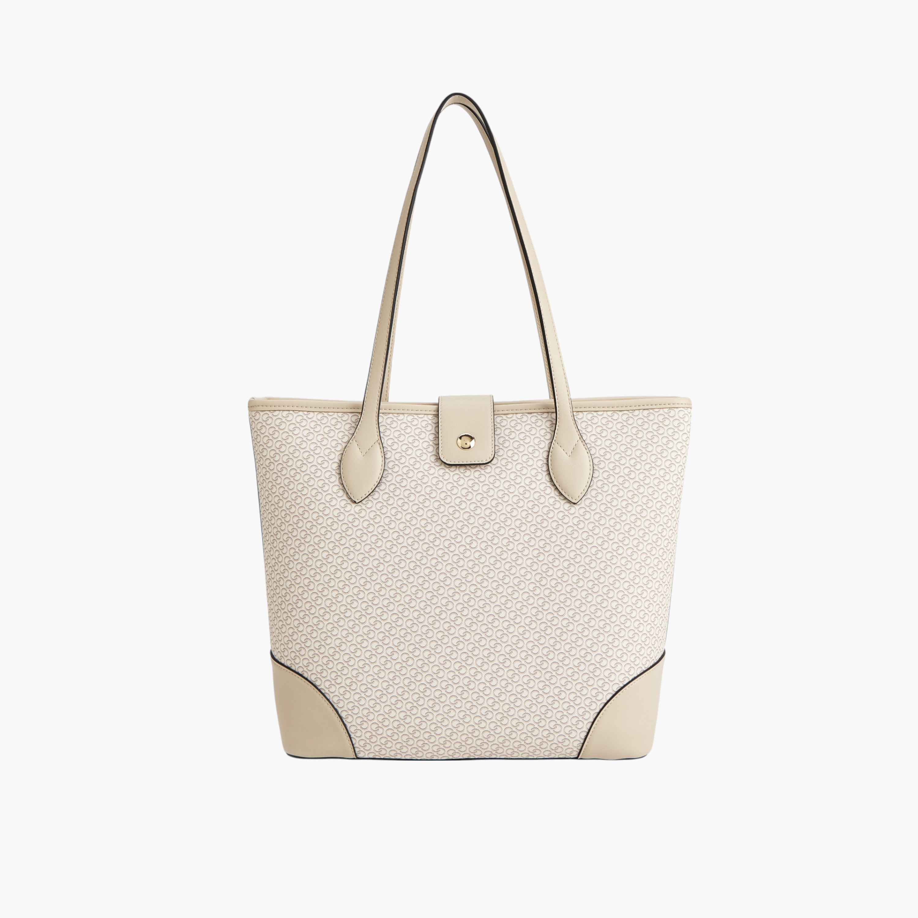 Celeste Monogram Print Tote Bag with Double Handle and Zip Closure-women-bagsandwallets-handbags-image-2