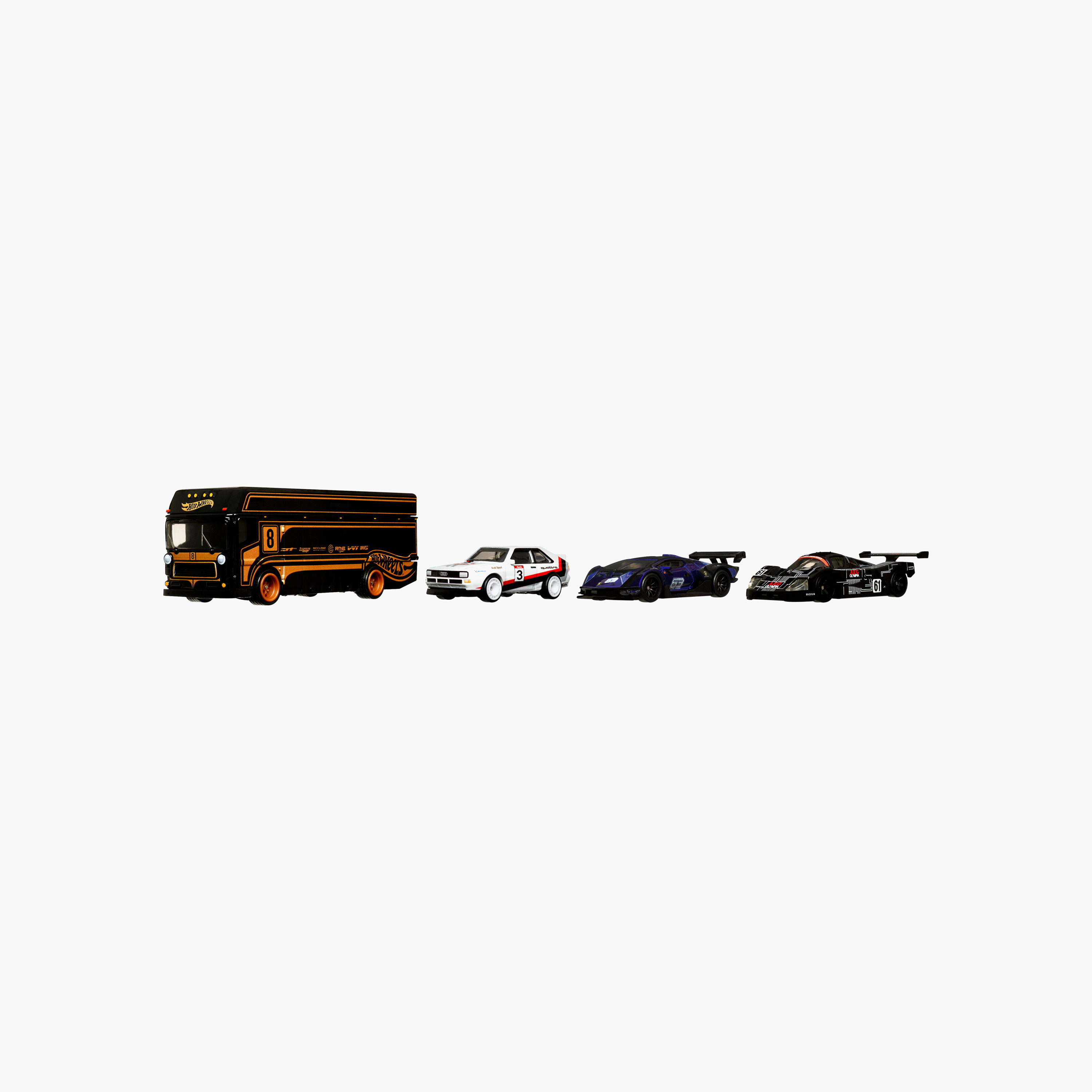 Hot Wheels Premium Collector Display Sets, 3 1:64 Scale Cars & 1 1:64 Scale Team Transport Vehicle-toys-playvehicles-cars-image-2