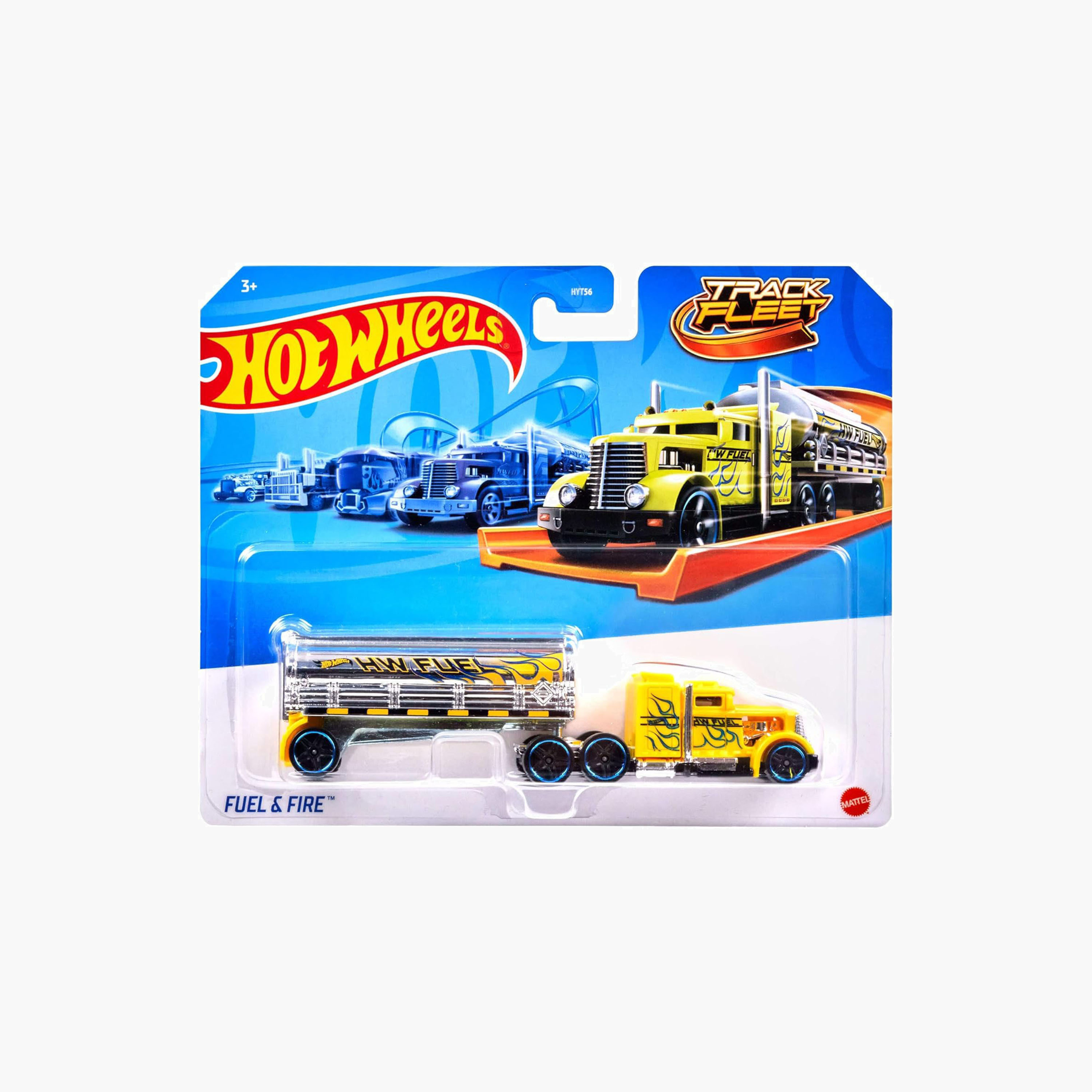 Hot Wheels Track Fleet, 1:64 Scale Die-Cast Toy Vehicle, Combined Cab & Trailer (Styles May Vary)-toys-playvehicles-diecastcars-image-1
