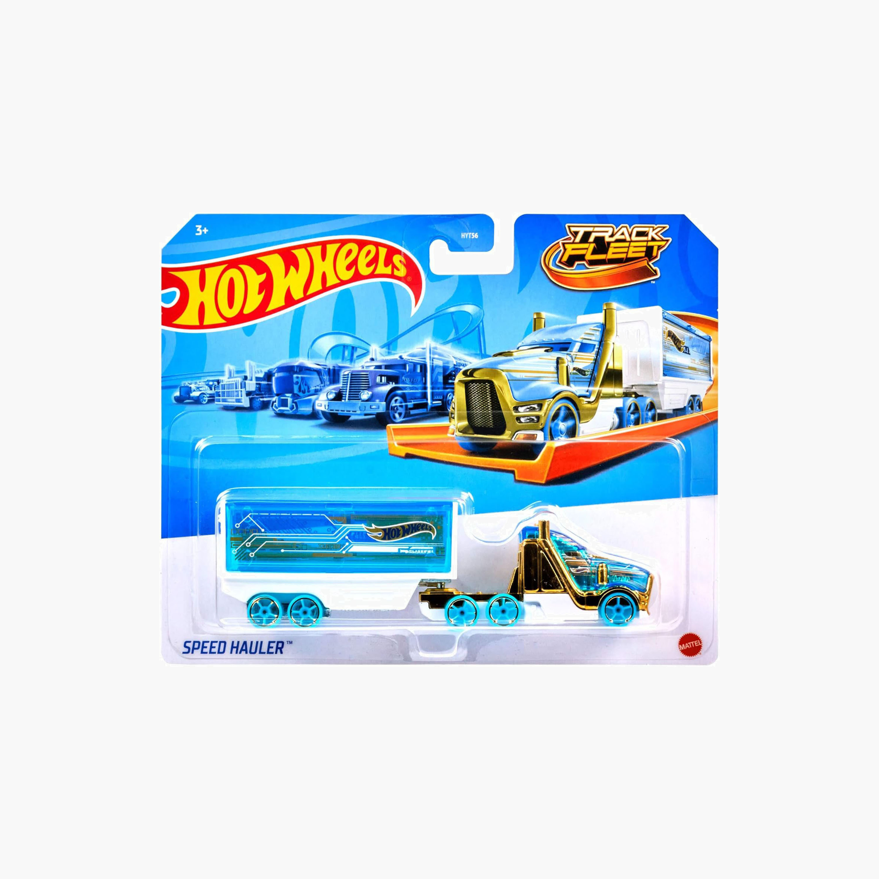 Hot Wheels Track Fleet, 1:64 Scale Die-Cast Toy Vehicle, Combined Cab & Trailer (Styles May Vary)-toys-playvehicles-diecastcars-image-3