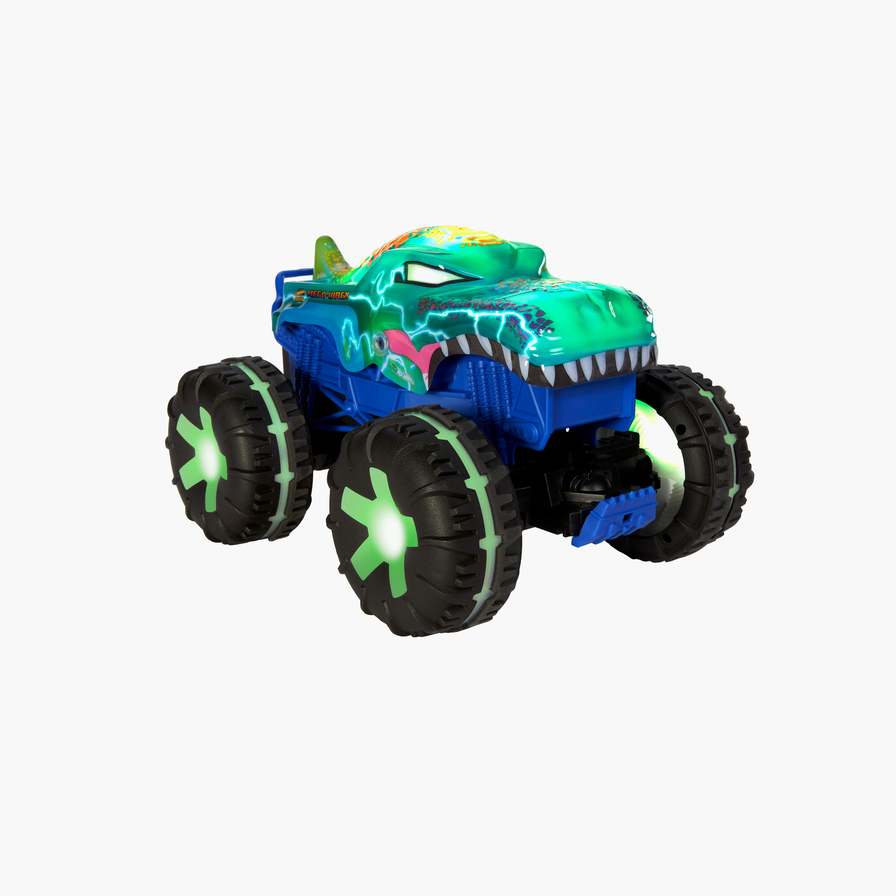Hot Wheels Monster Trucks 1:15 Scale Mega-Wrex Alive Battery-Powered RC Vehicle with Lights & Sounds-toys-dollsandplaysets-dollhouses-image-1