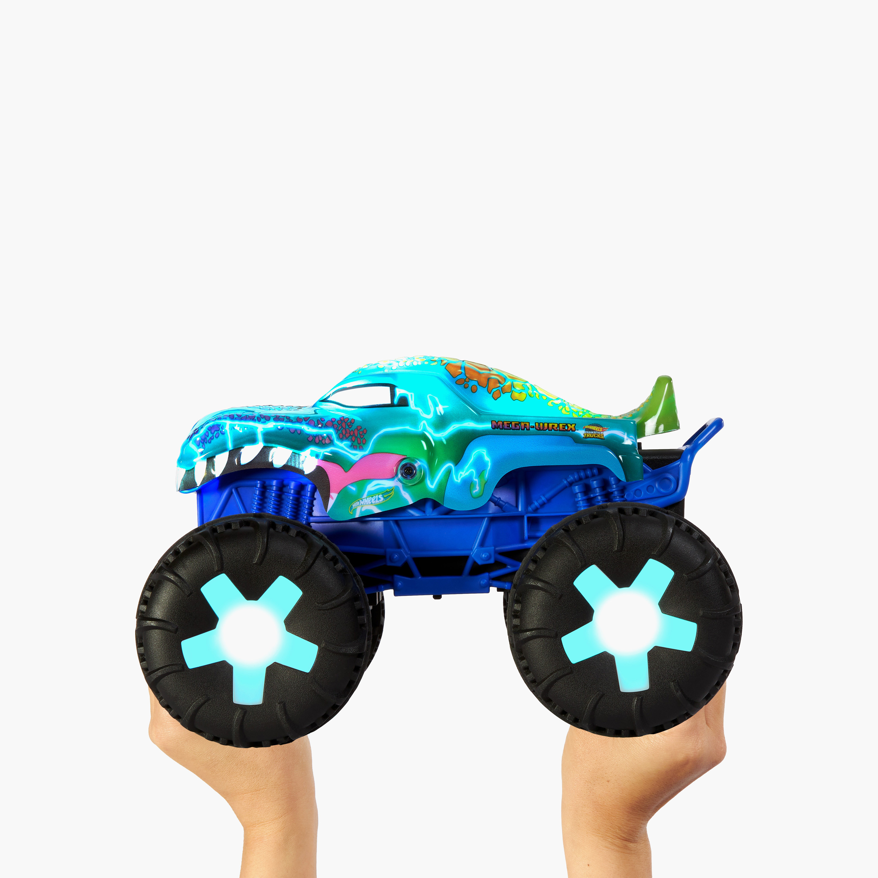 Hot Wheels Monster Trucks 1:15 Scale Mega-Wrex Alive Battery-Powered RC Vehicle with Lights & Sounds-toys-dollsandplaysets-dollhouses-image-5
