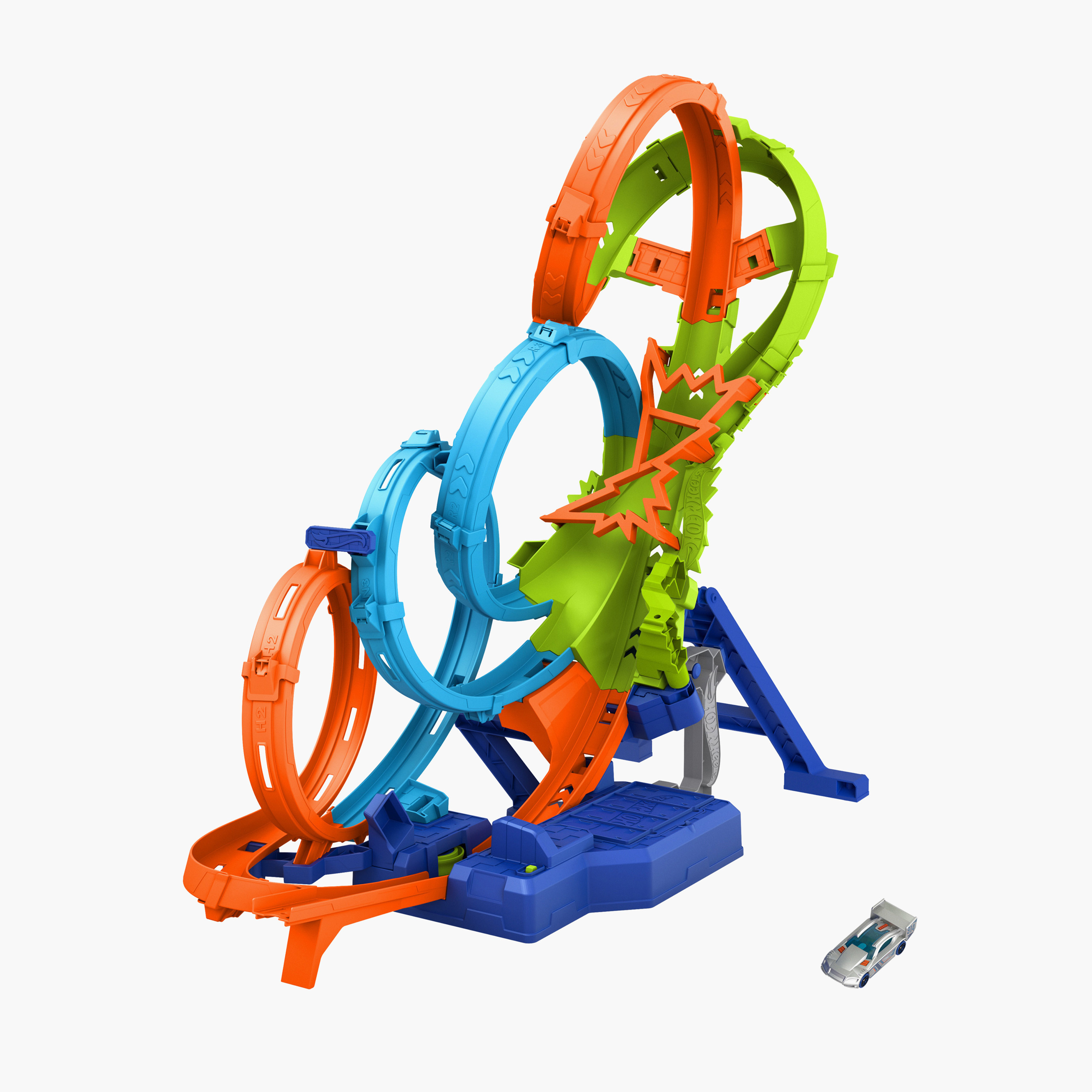 Hot Wheels 4-Loop Crash-Out Toy Track Set-toys-playvehicles-vehicleplaysets-image-1
