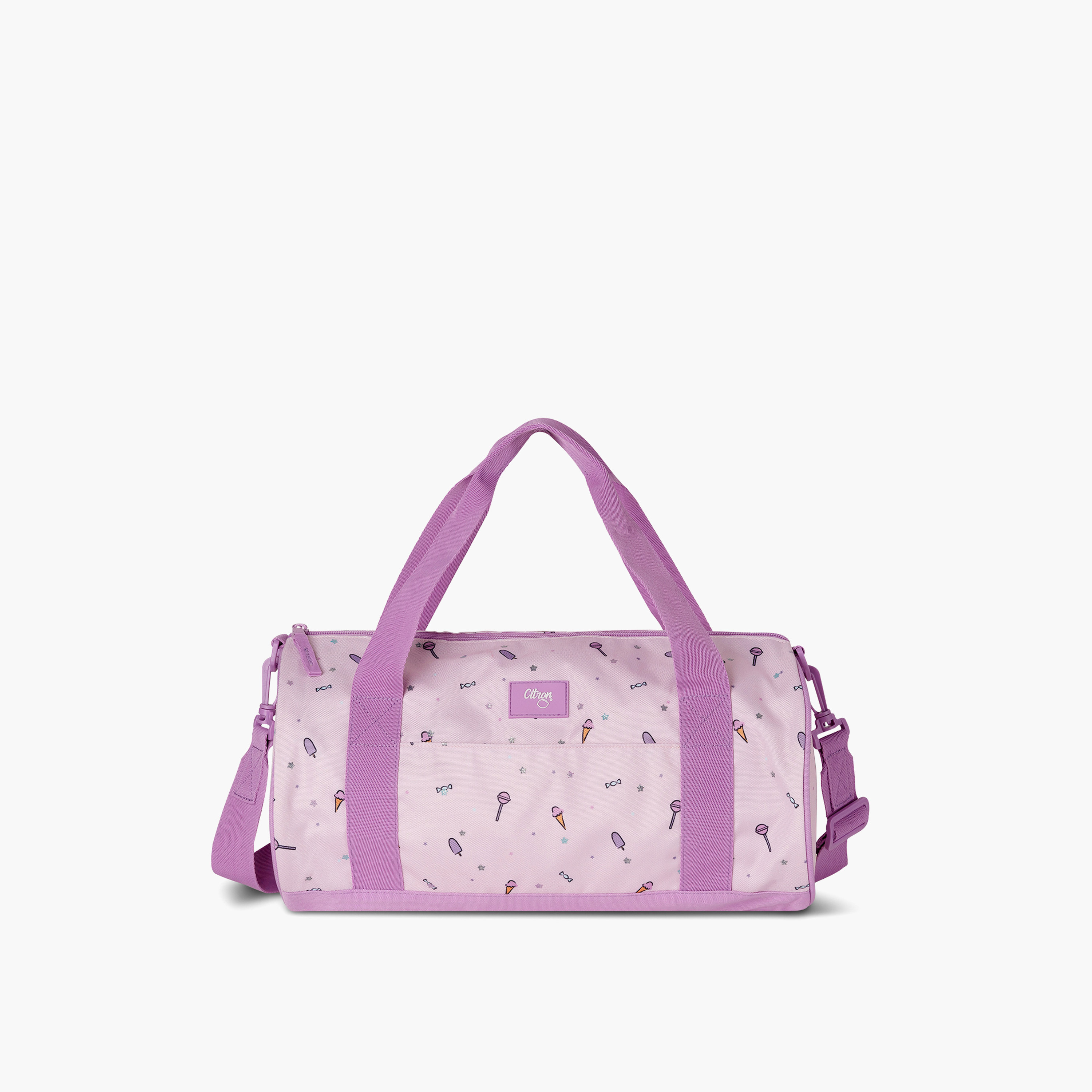 Citron Printed Duffle Bag with Detachable Strap and Zip Closure - 35x45x21 cms-travel-luggagesandbags-dufflebags-image-1