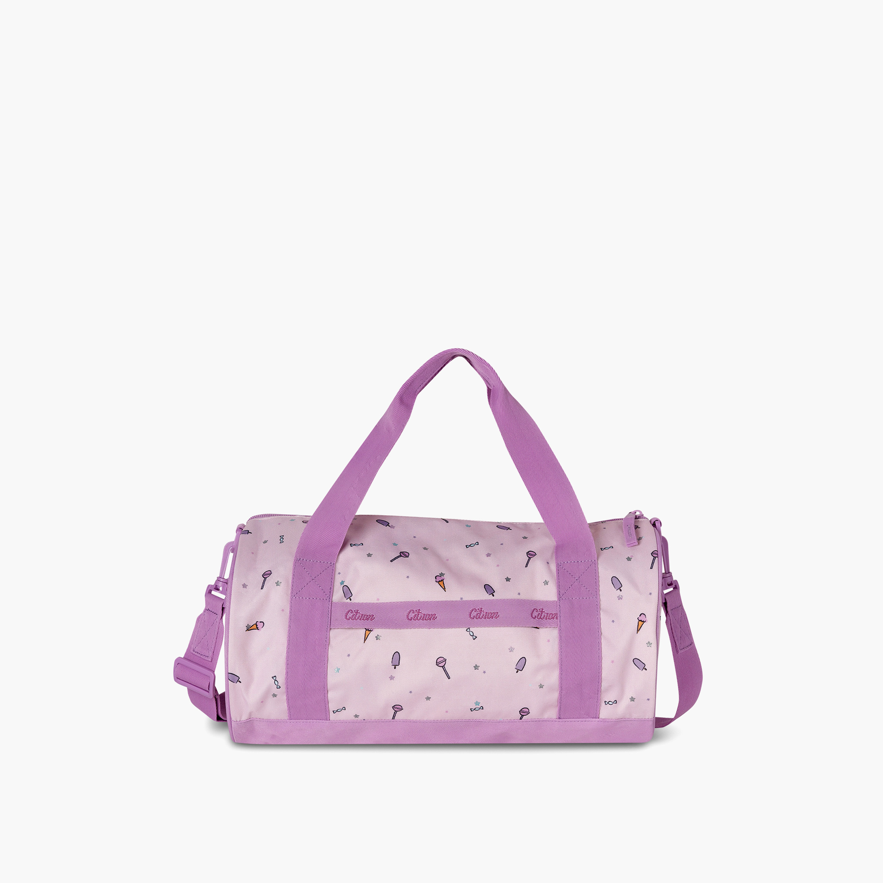 Citron Printed Duffle Bag with Detachable Strap and Zip Closure - 35x45x21 cms-travel-luggagesandbags-dufflebags-image-5