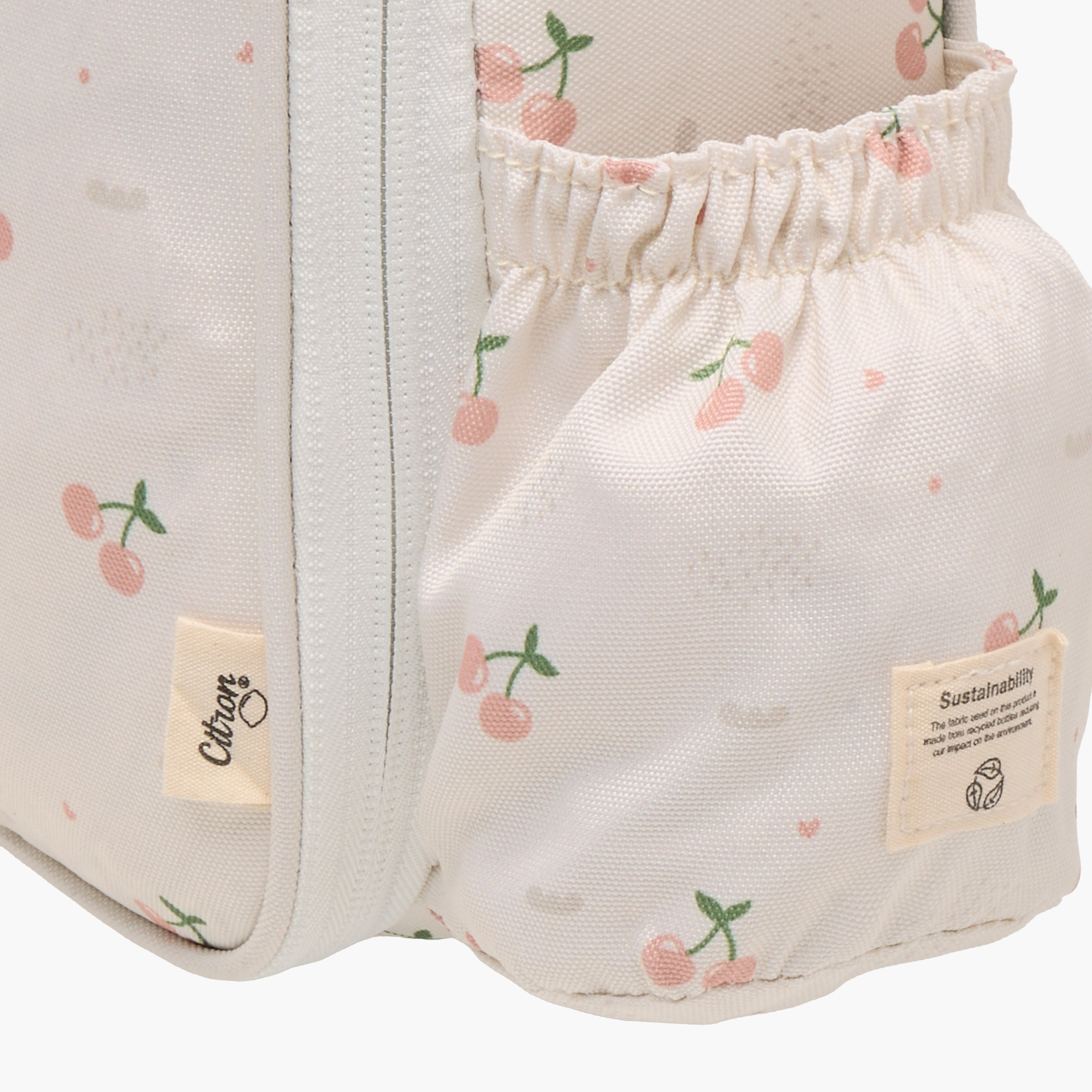 Citron Cherry Print Insulated Lunch Bag with Zip Closure-school-lunchessentials-lunchbags-image-5