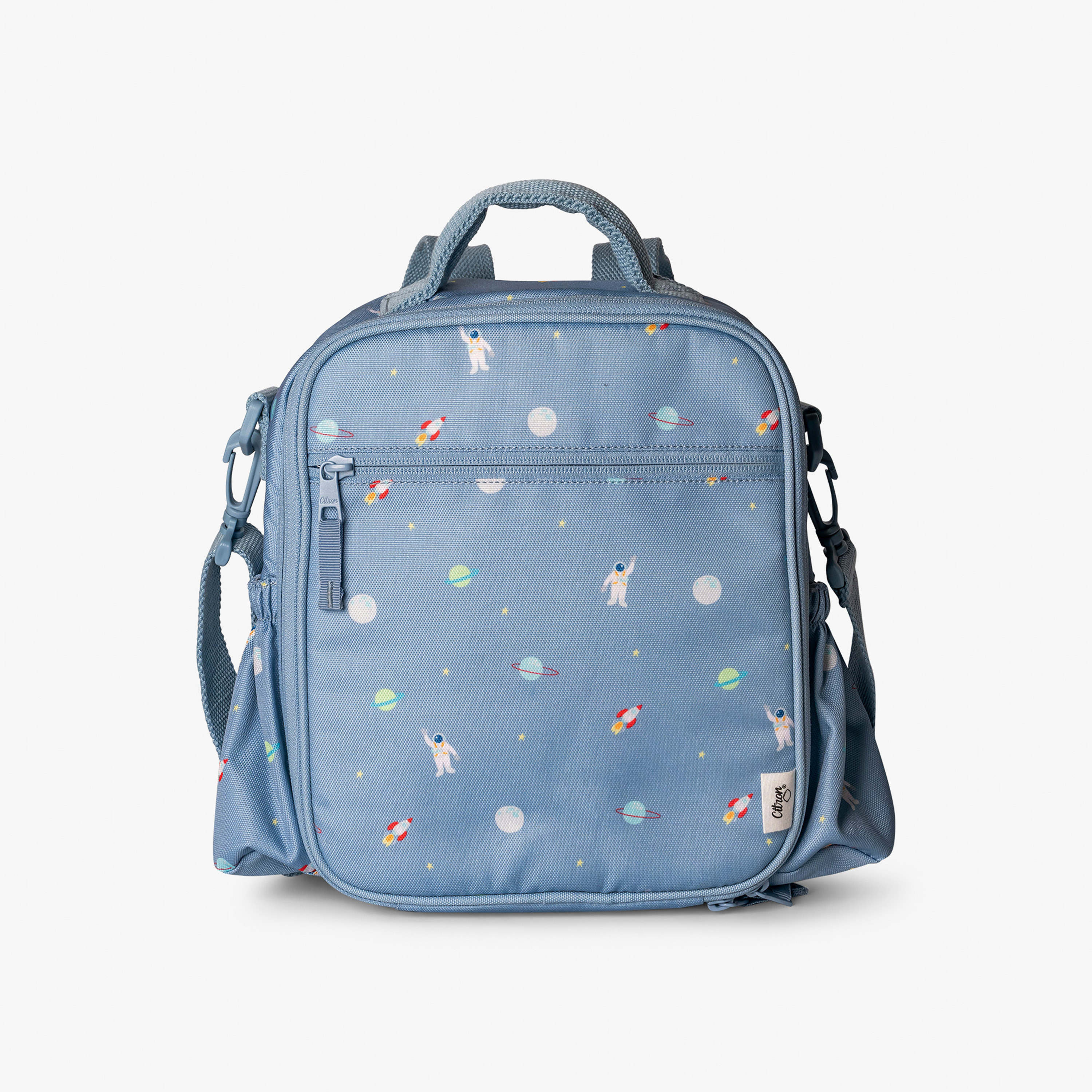 Citron Space Print Insulated Lunch Bag with Zip Closure-school-lunchessentials-lunchbags-image-1