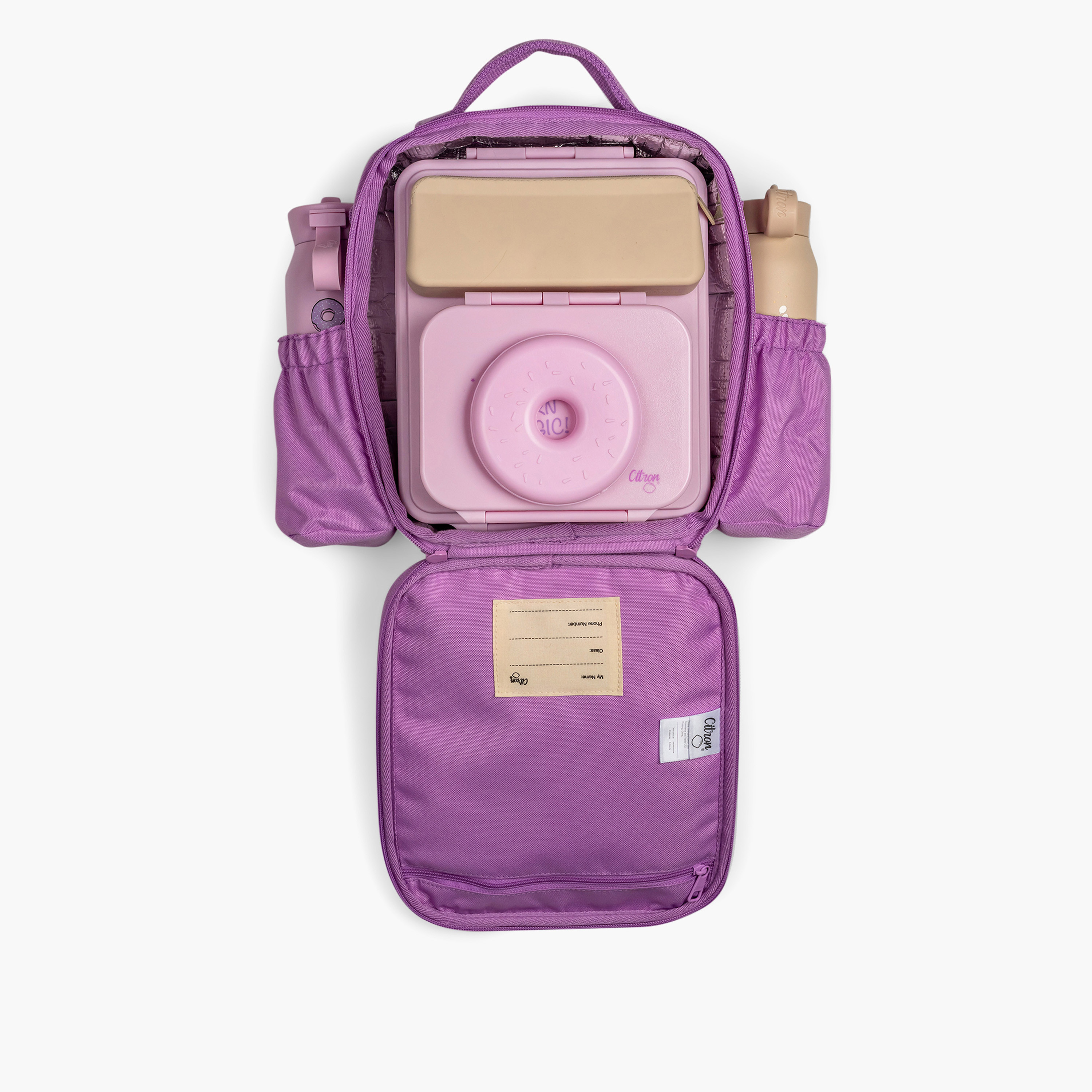 Citron Printed Insulated Lunch Bag with Adjustable Straps and Zip Closure-school-lunchessentials-lunchbags-image-2