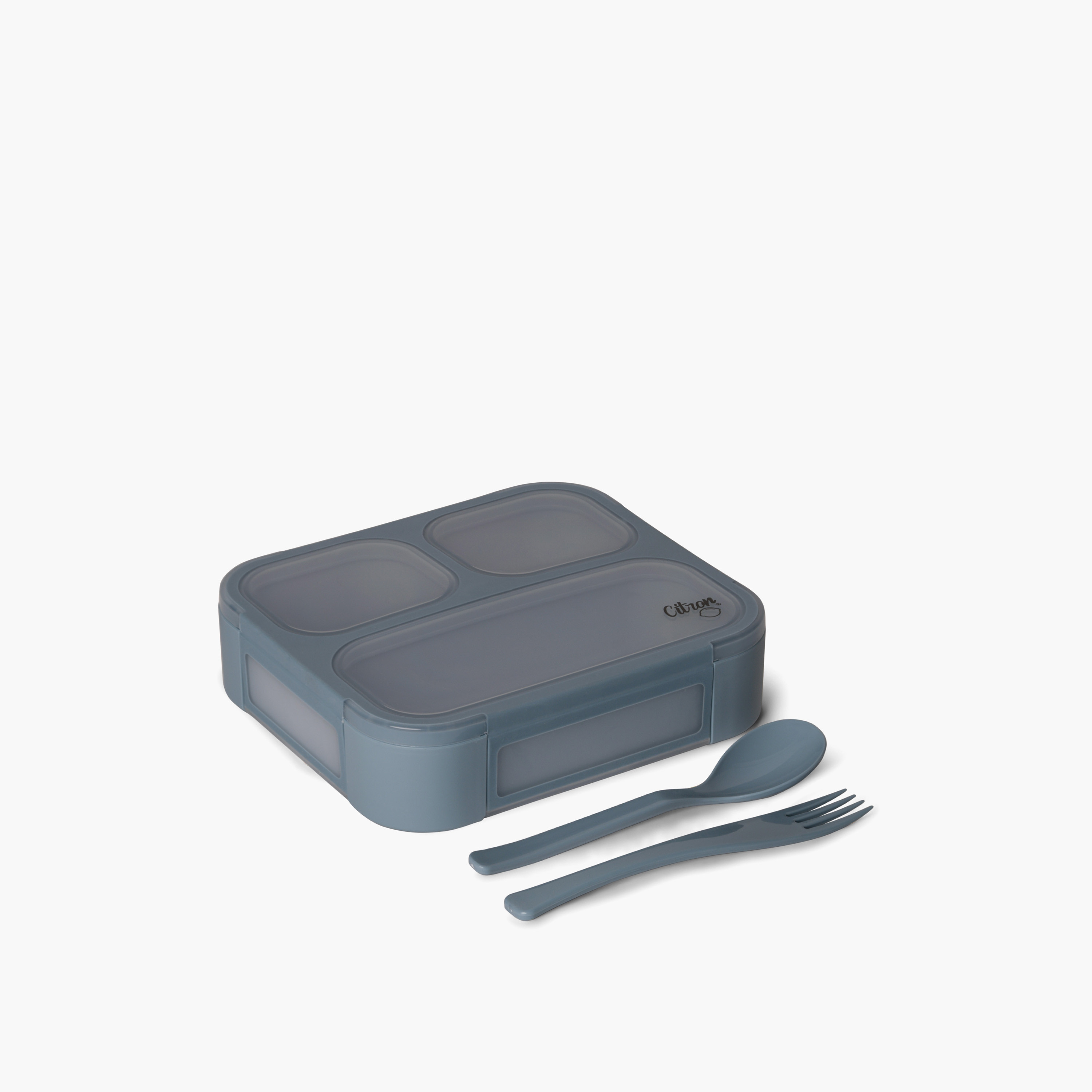 Citron Solid Bento Lunch Box with Cutlery-school-lunchessentials-lunchboxes-image-4