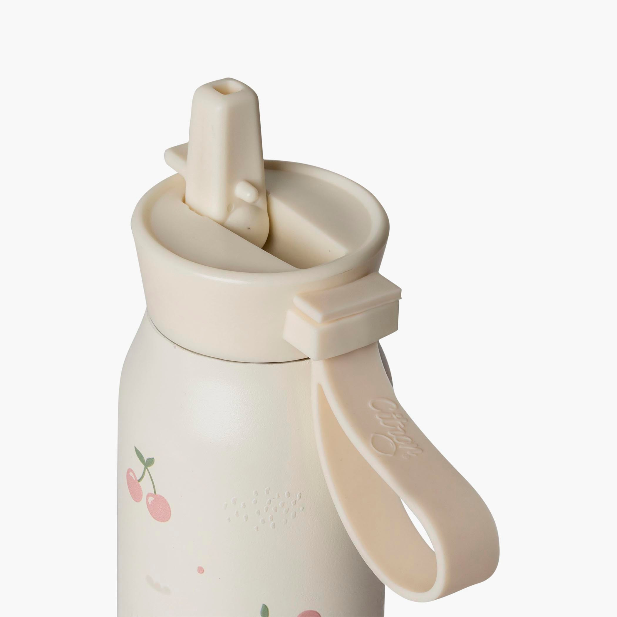 Citron Cherry Print Triple Wall Insulated Water Bottle - 350 ml-school-waterbottles-image-4