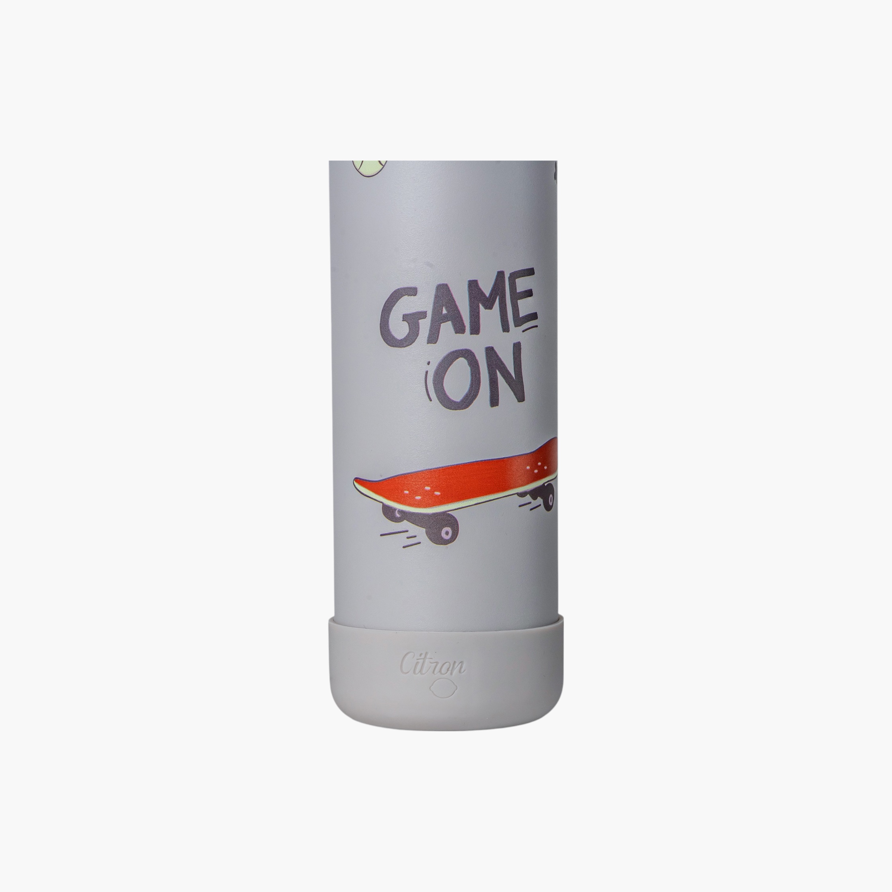 Citron Skateboard Print Double Wall Insulated Water Bottle - 350 ml-school-waterbottles-image-4