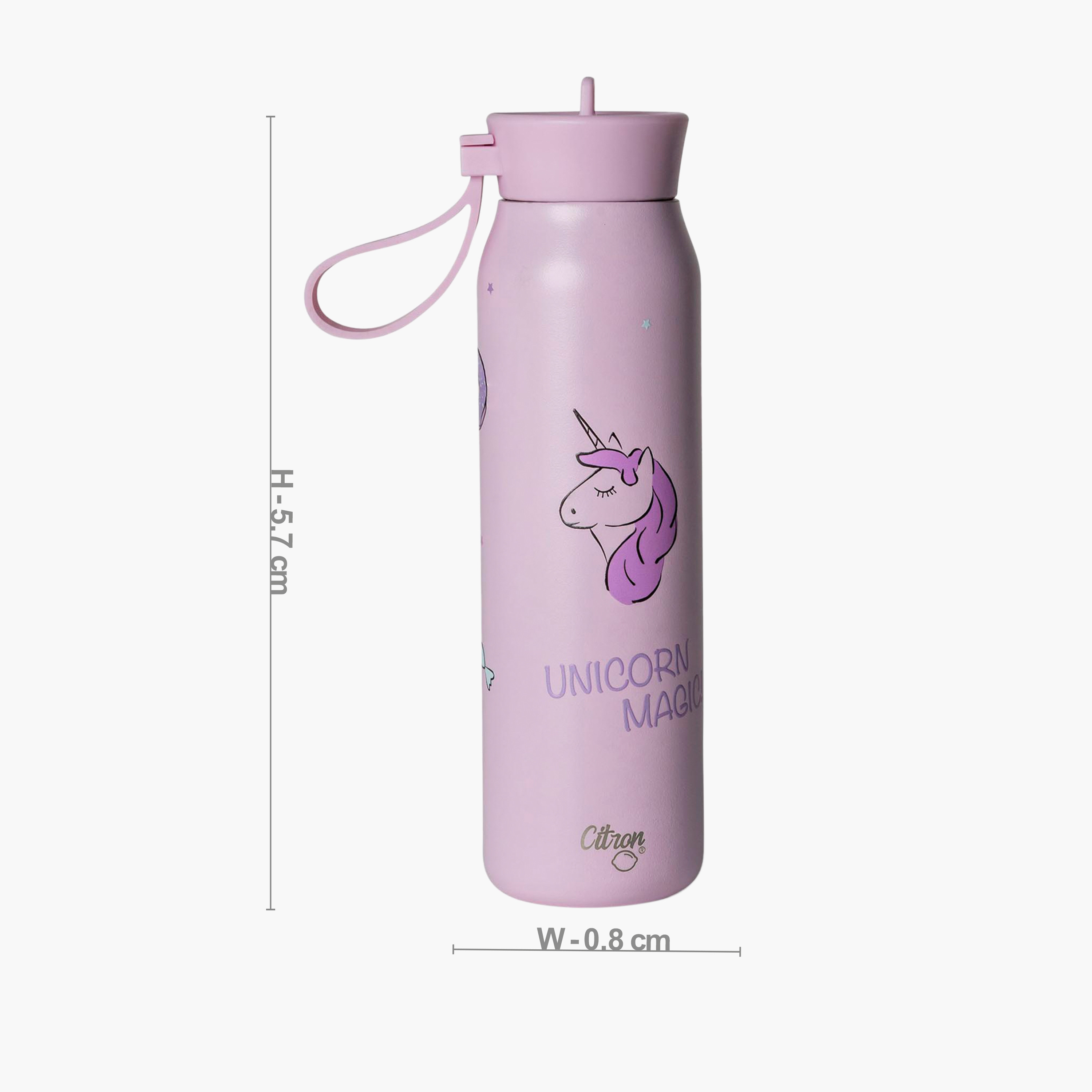 Citron Unicorn Print Insulated Water Bottle - 750 ml-school-waterbottles-image-5