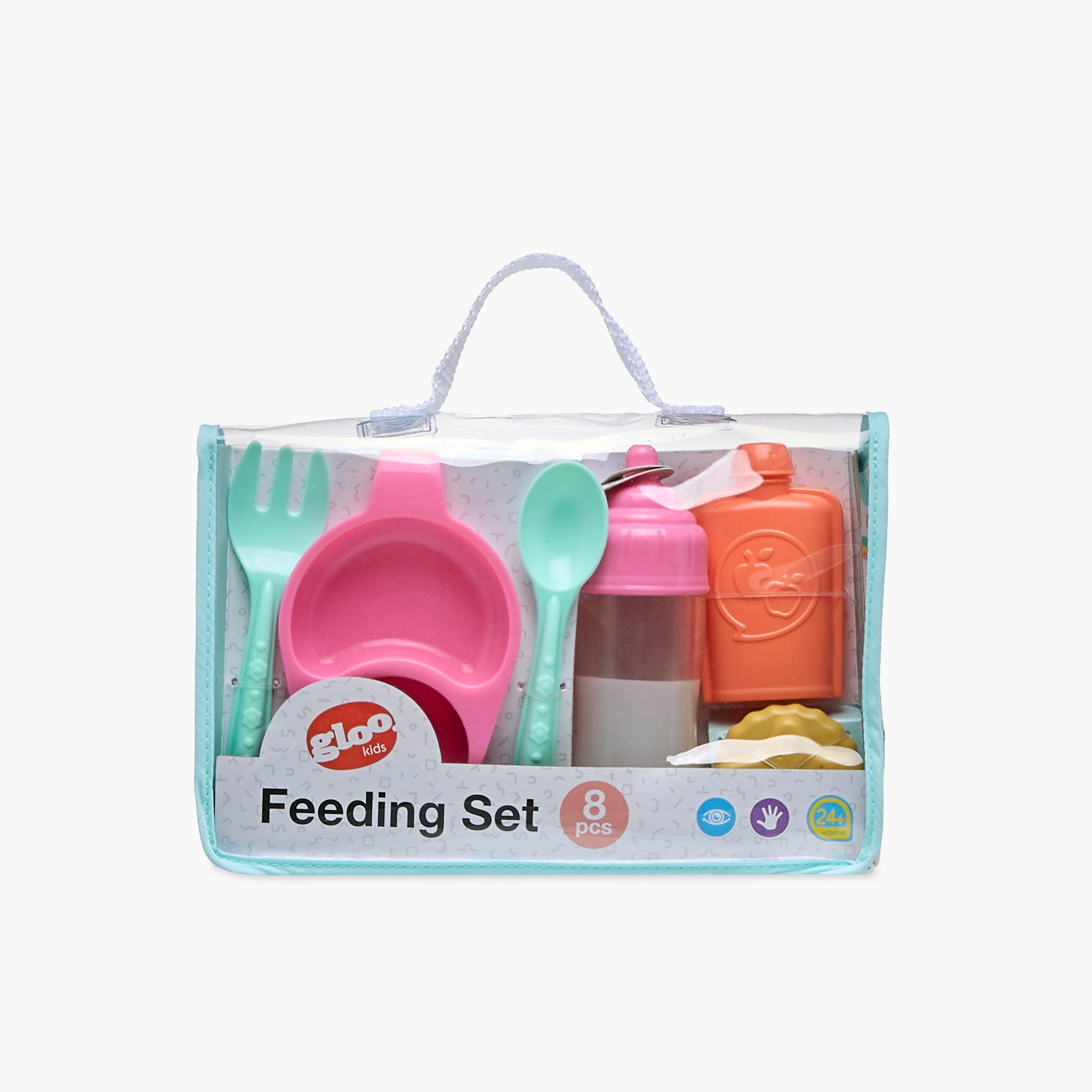 Gloo Rainbow Print 8-Piece Doll Feeding Set-toys-dollsandplaysets-dollplaysets-image-6