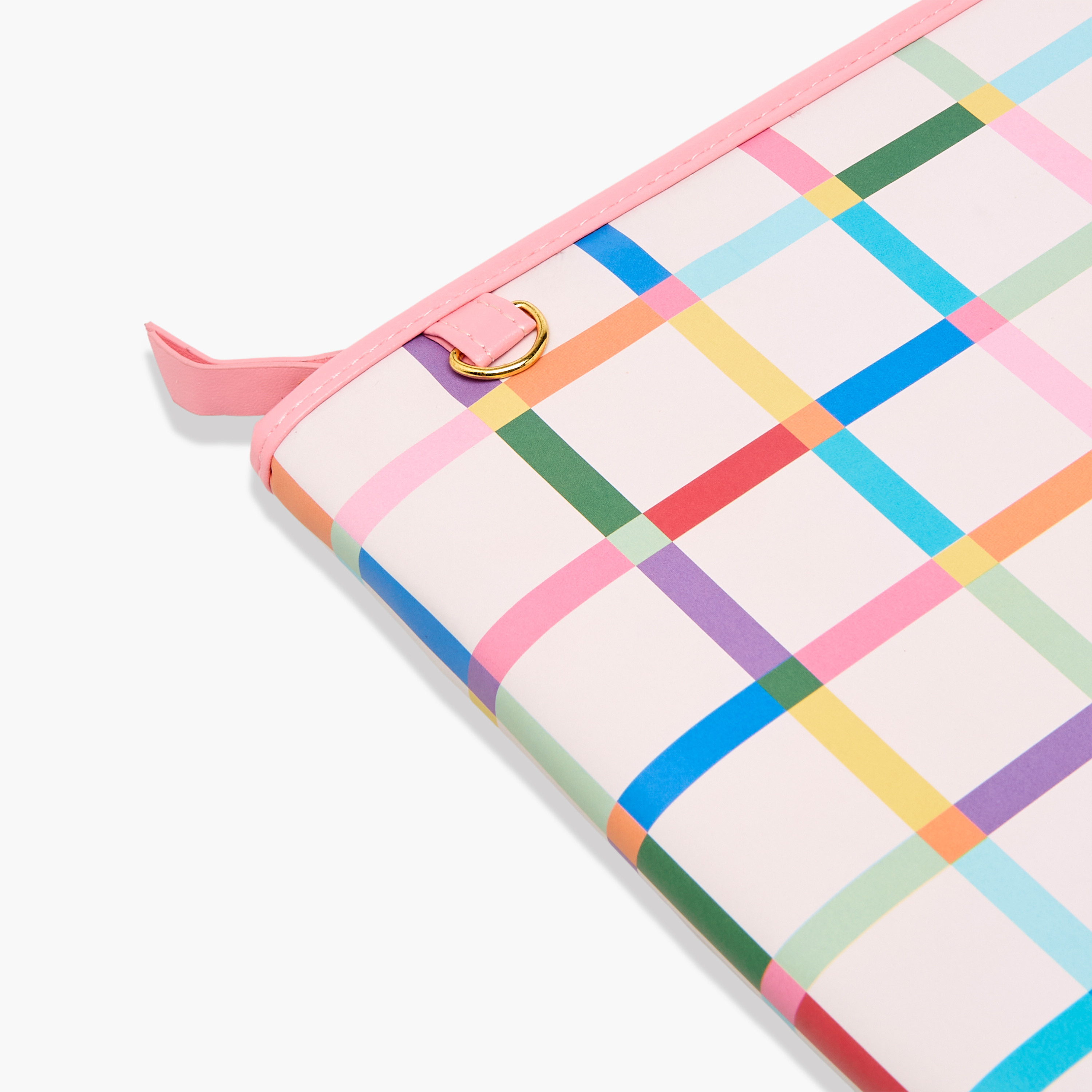 Checked Notebook Case with Pouch-school-stationery-notebooks-image-3