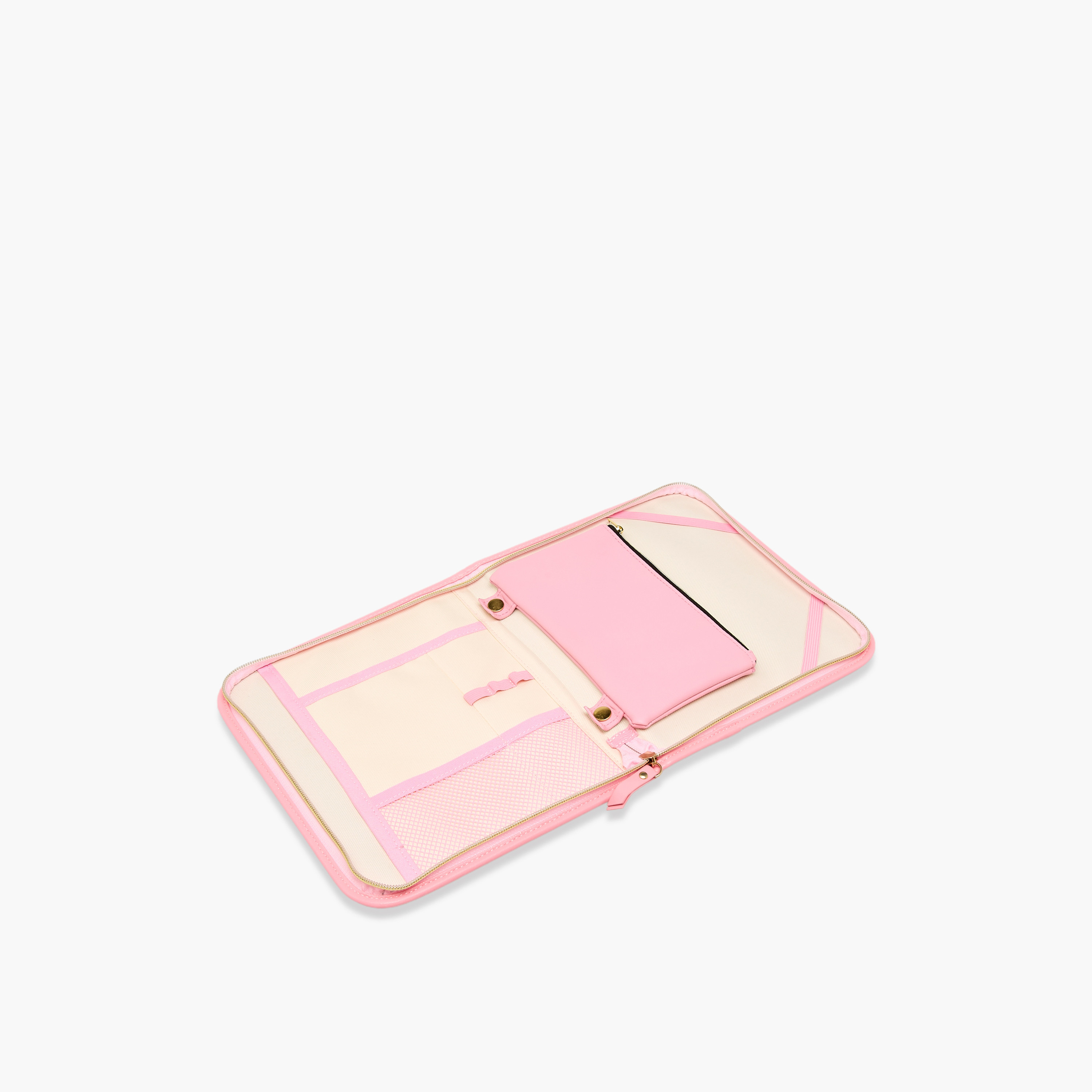 Checked Notebook Case with Pouch-school-stationery-notebooks-image-4