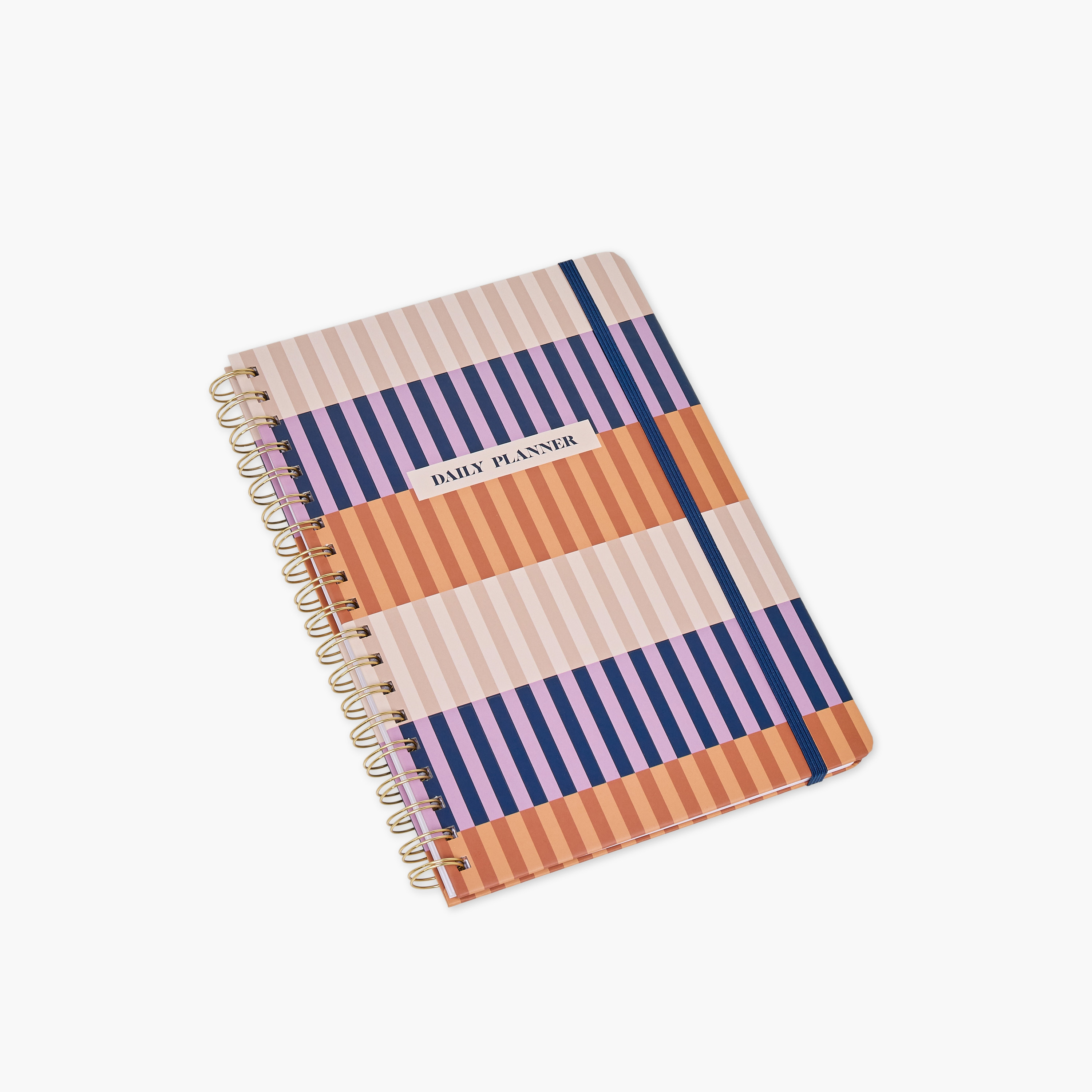 Striped 64-Page Hardcover Spiral Daily Planner-school-stationery-notebooks-image-2