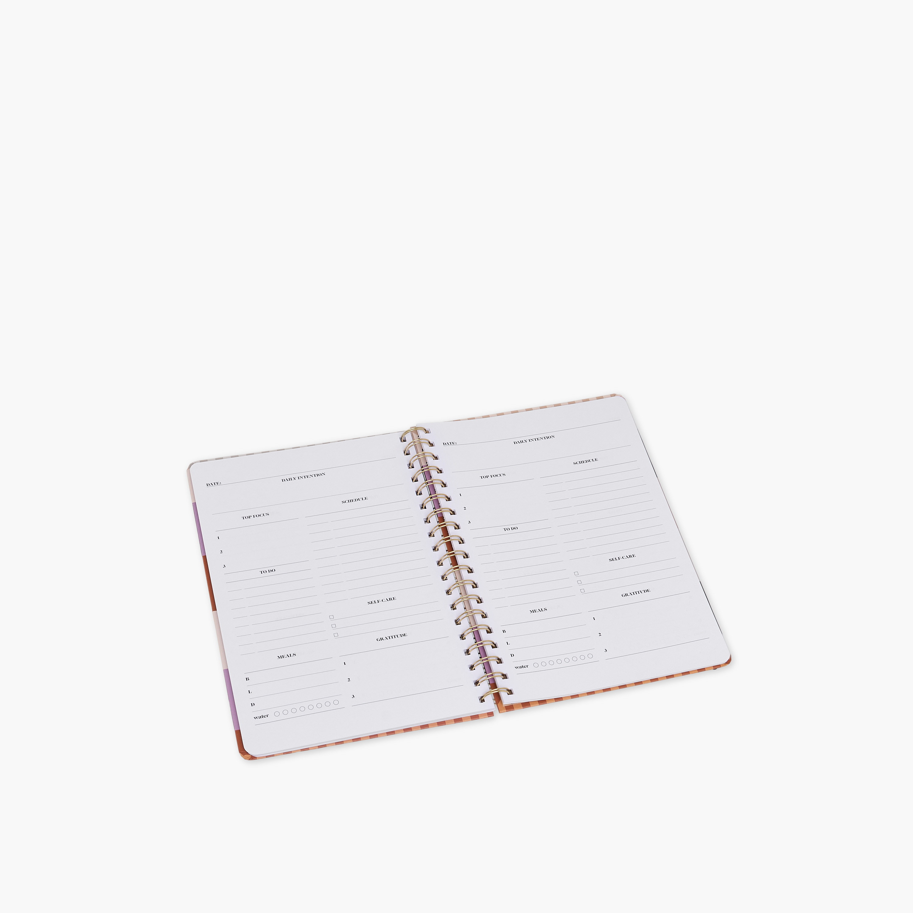 Striped 64-Page Hardcover Spiral Daily Planner-school-stationery-notebooks-image-3