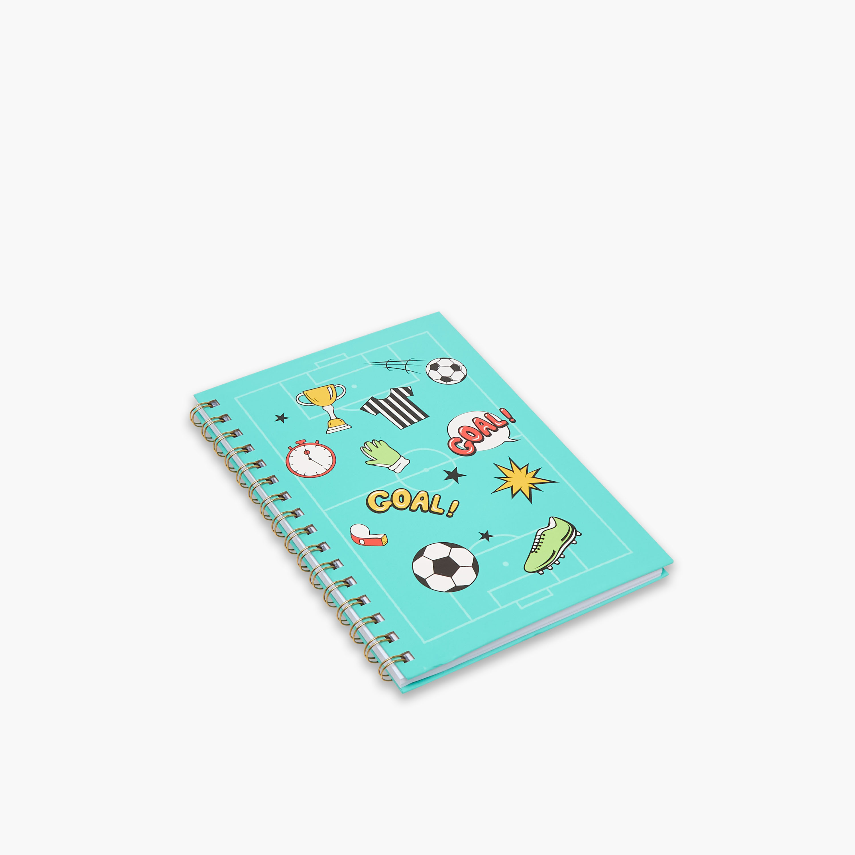 Football Print 64-Page Spiral Bound Hard Cover Notebook-school-stationery-notebooks-image-1