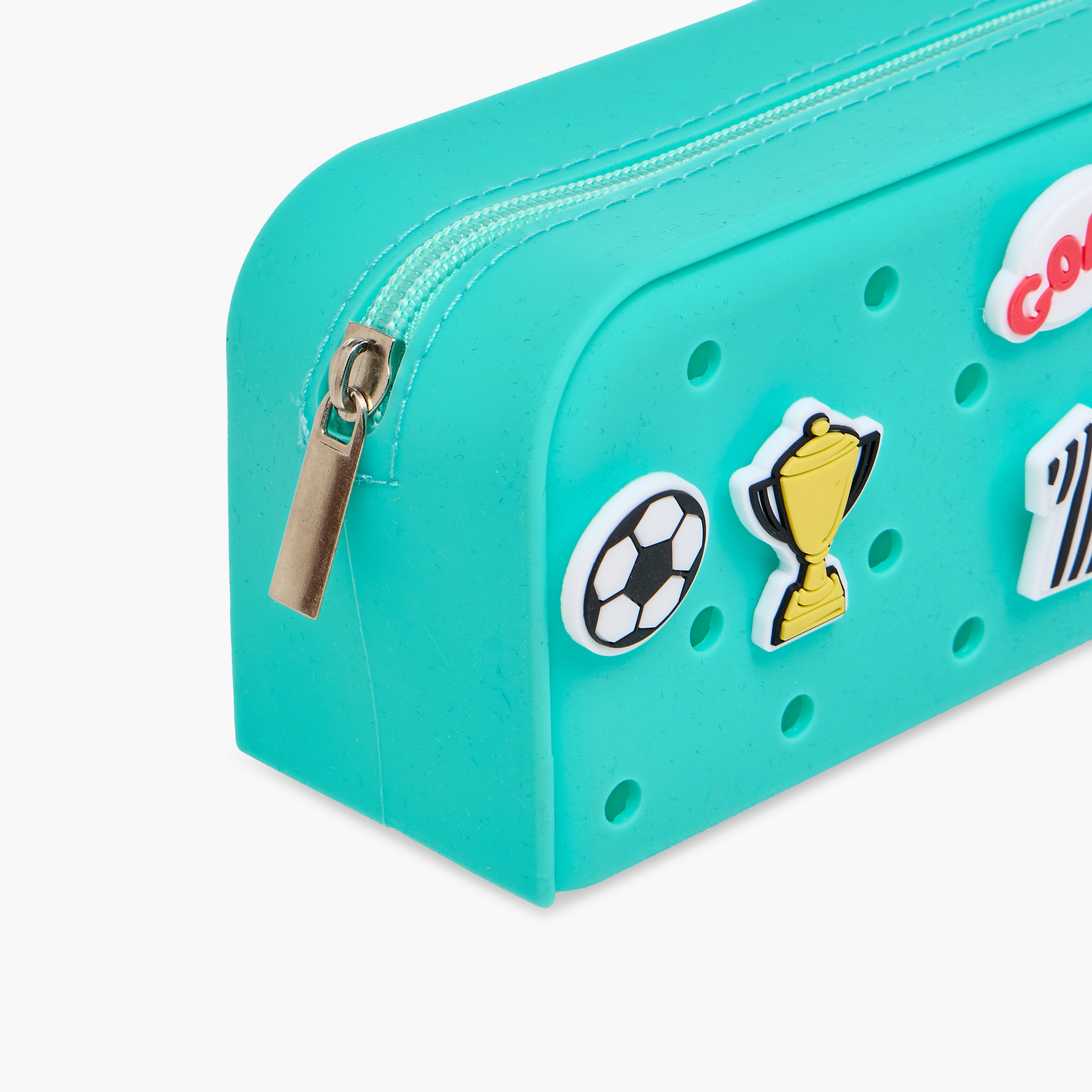 Football Charm Accent Silicone Pencil Pouch with Zip Closure-school-stationery-pencilcases-image-5