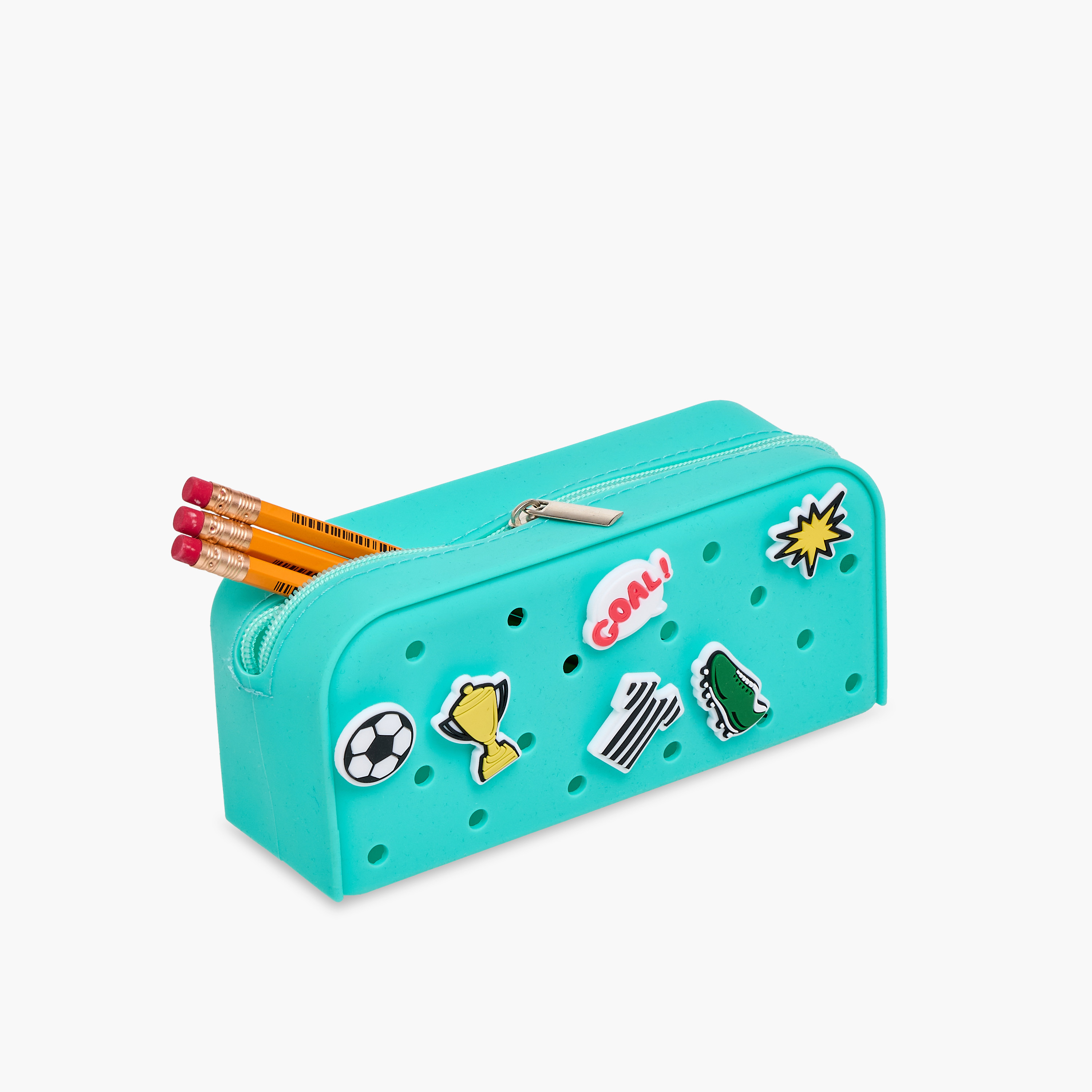 Football Charm Accent Silicone Pencil Pouch with Zip Closure-school-stationery-pencilcases-image-7