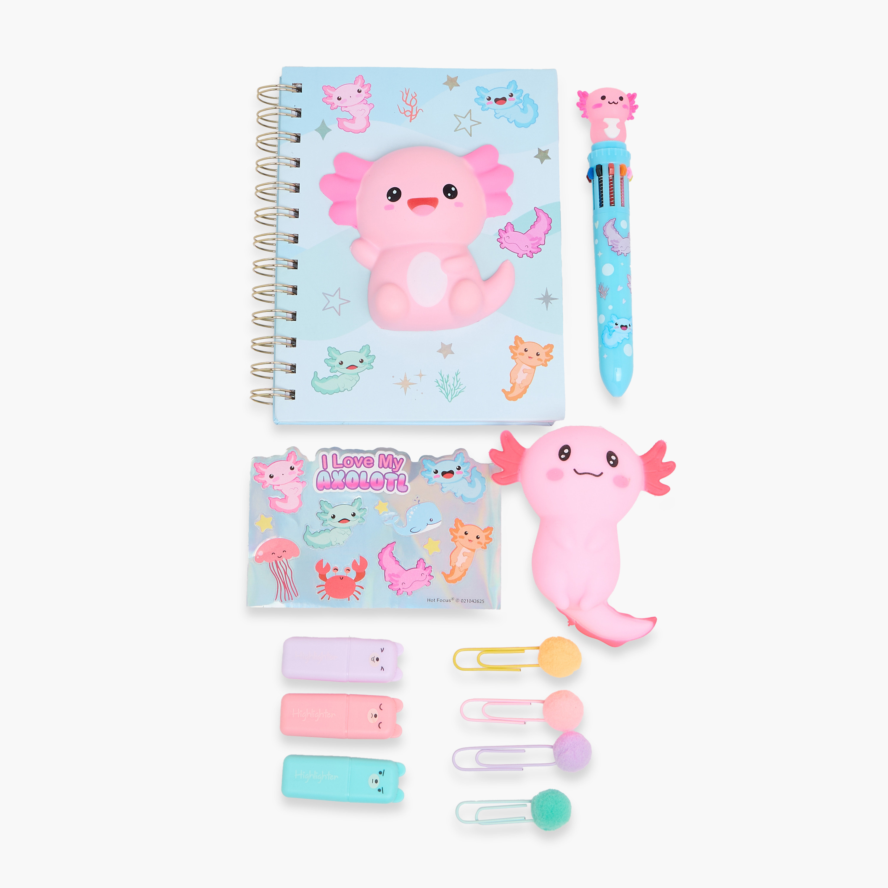 مجموعة قرطاسية سكويشي أكسولوتل من هوت فوكس-school-stationery-sets-image-9