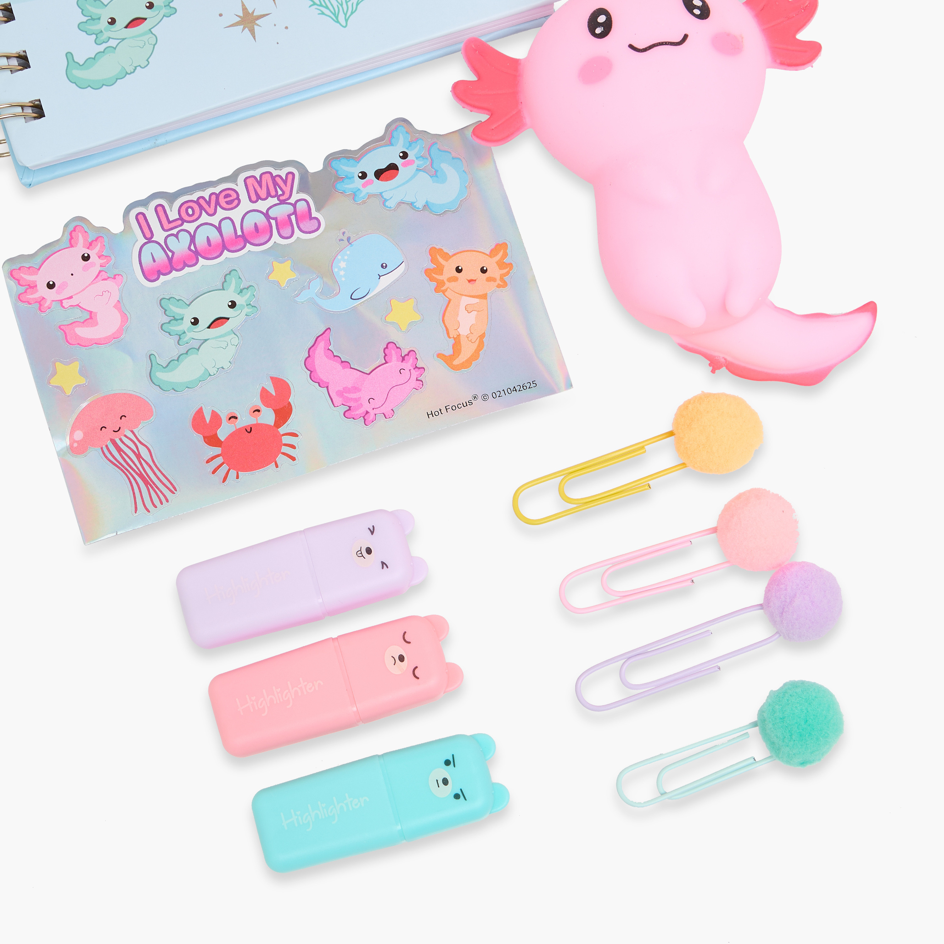 مجموعة قرطاسية سكويشي أكسولوتل من هوت فوكس-school-stationery-sets-image-7