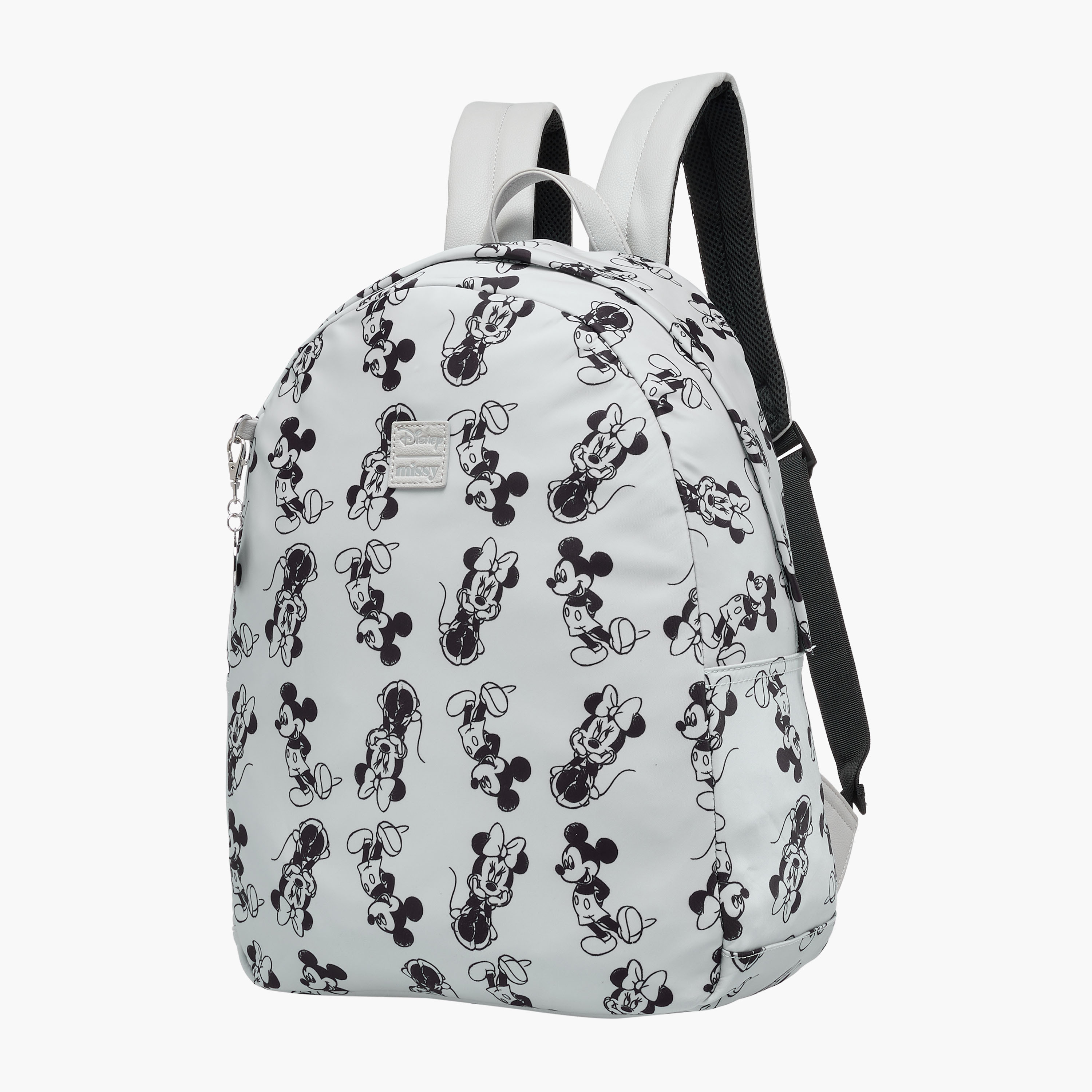 Disney Mickey and Minnie Mouse Print Backpack with Adjustable Straps - 12x34x25 cm-women-bagsandwallets-backpacks-image-2