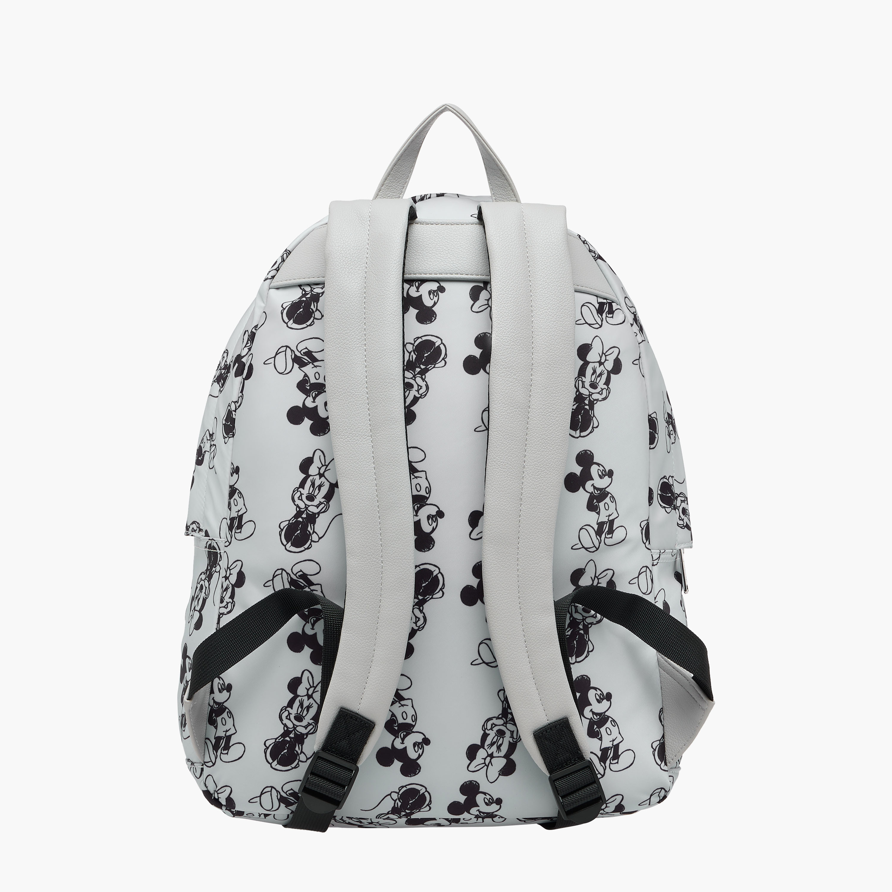 Disney Mickey and Minnie Mouse Print Backpack with Adjustable Straps - 12x34x25 cm-women-bagsandwallets-backpacks-image-3
