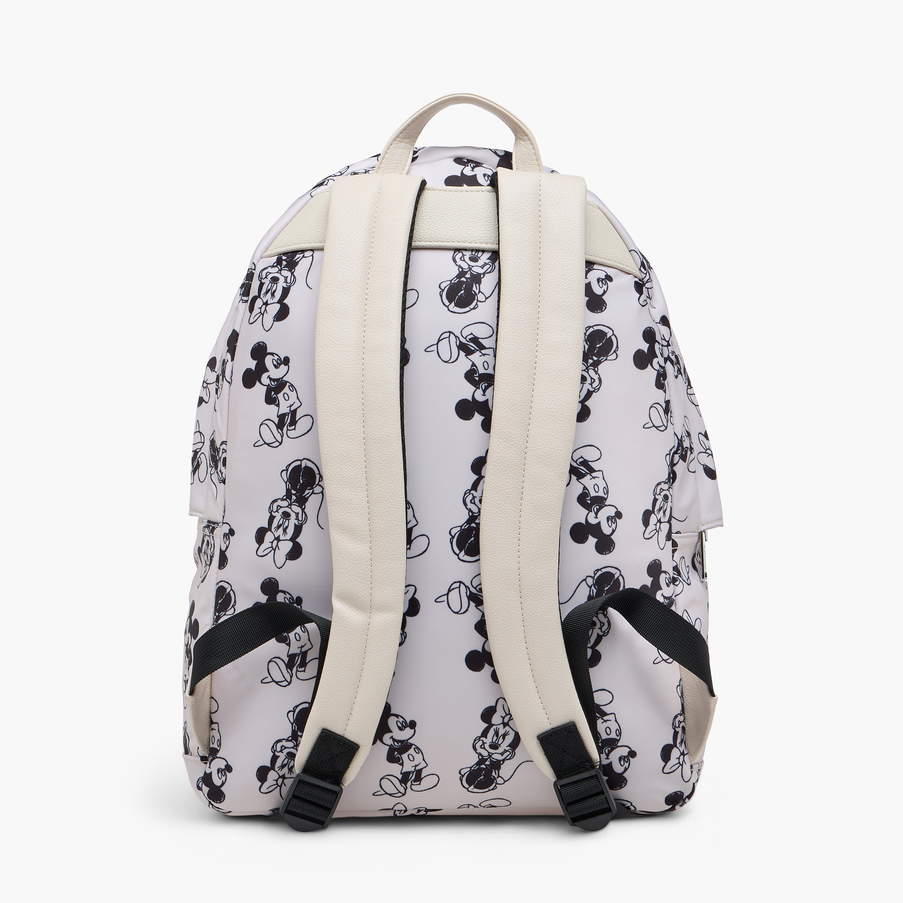 Disney Mickey and Minnie Mouse Print Backpack with Adjustable Straps - 12x34x25 cm-men-bags-image-3