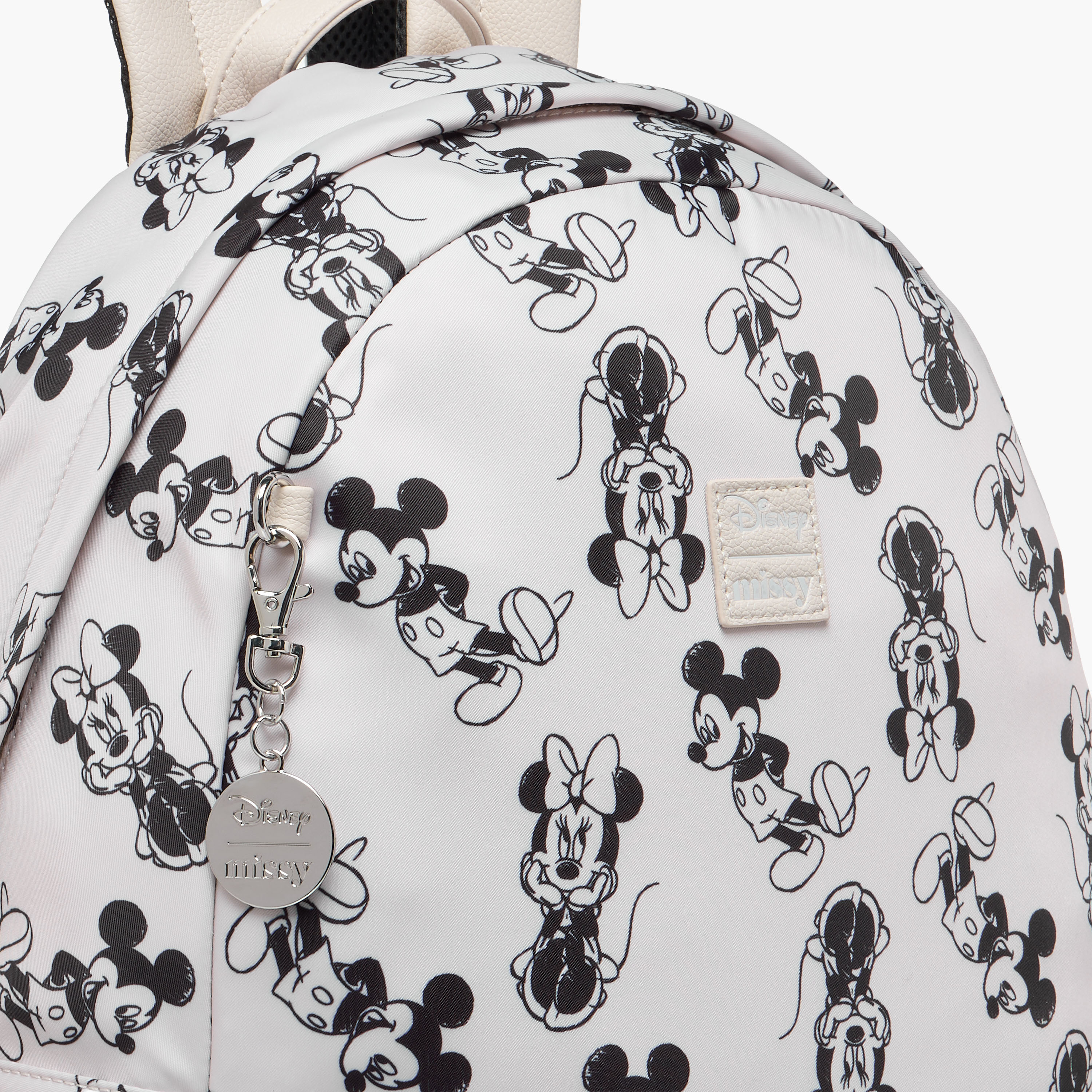 Disney Mickey and Minnie Mouse Print Backpack with Adjustable Straps - 12x34x25 cm-men-bags-image-4
