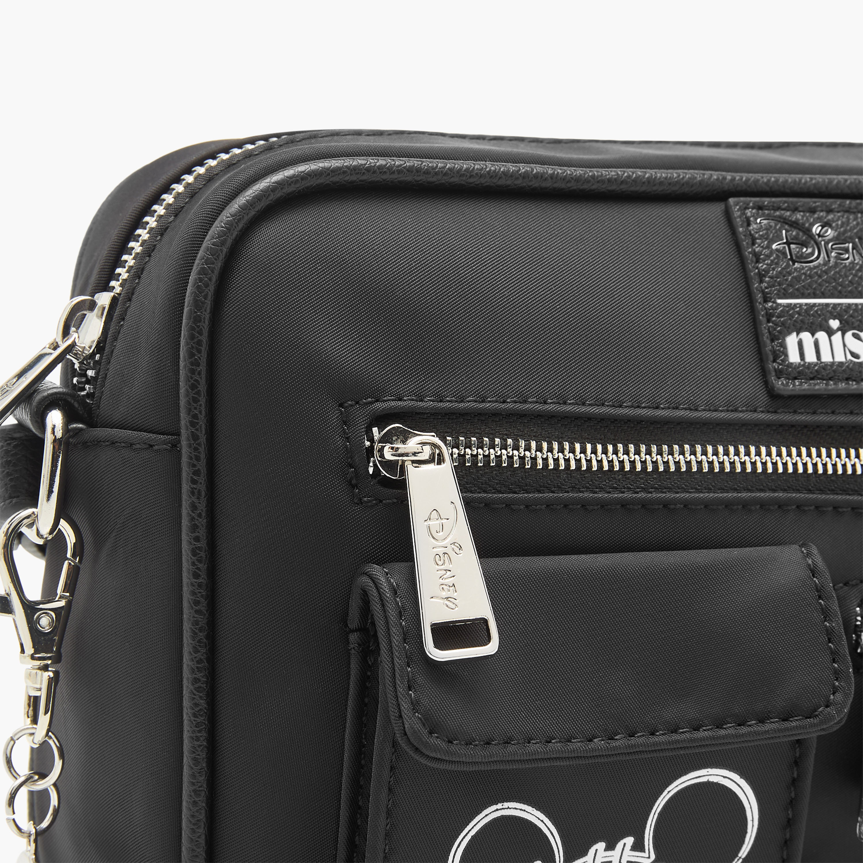 Disney Mickey and Minnie Mouse Print Crossbody Bag with Adjustable Strap and Zip Closure-women-bagsandwallets-handbags-image-4