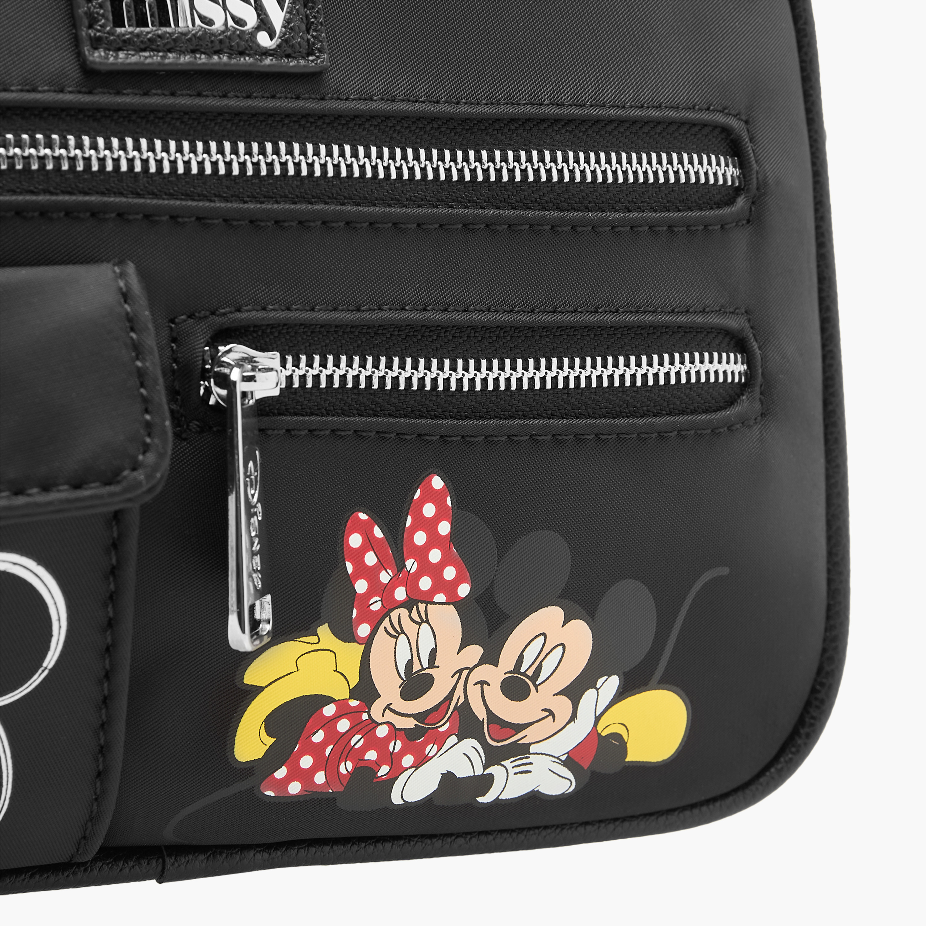Disney Mickey and Minnie Mouse Print Crossbody Bag with Adjustable Strap and Zip Closure-women-bagsandwallets-handbags-image-5