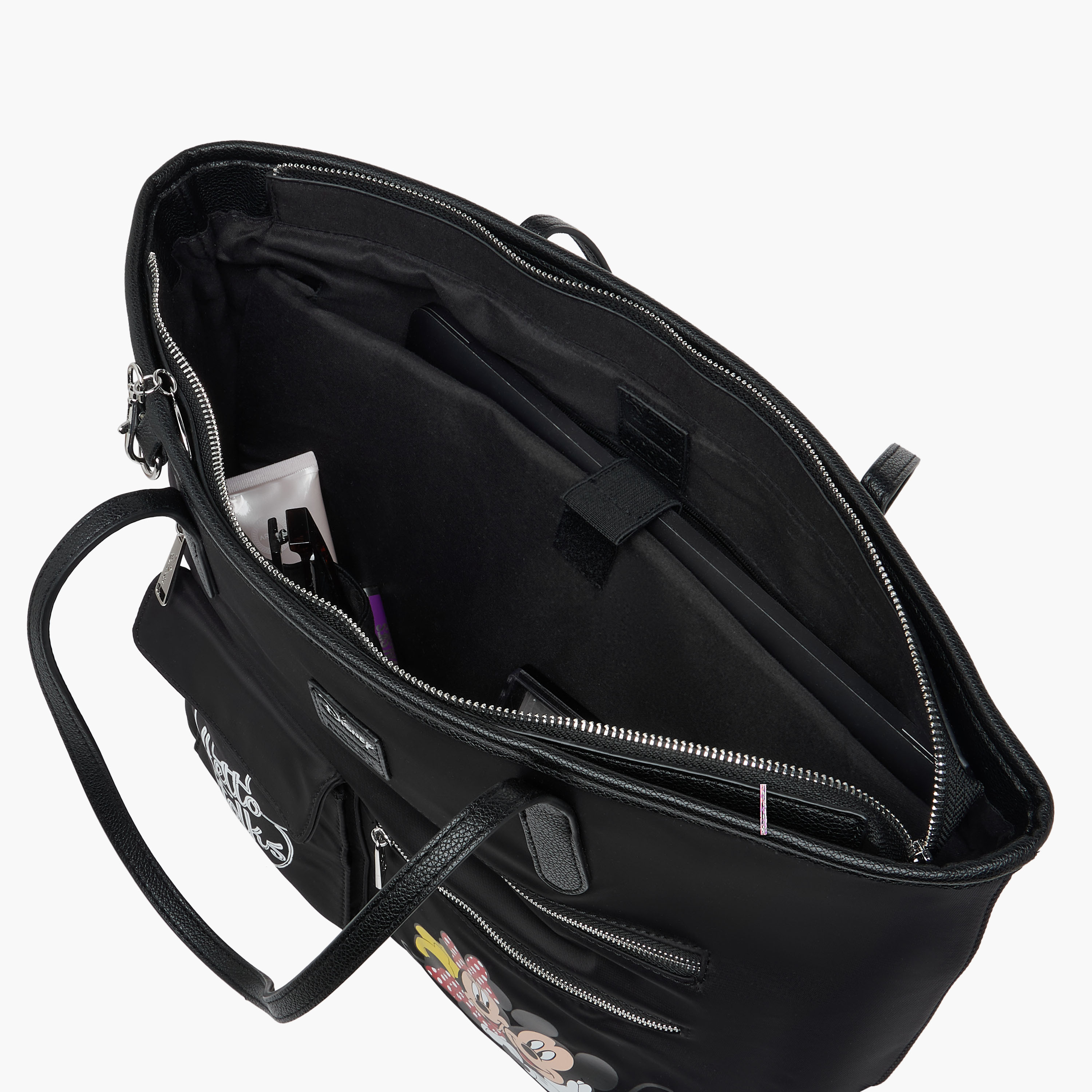 شنطة توت بمقابض مزدوجة وسحاب إغلاق وطبعات من ديزني-women-bagsandwallets-handbags-image-8