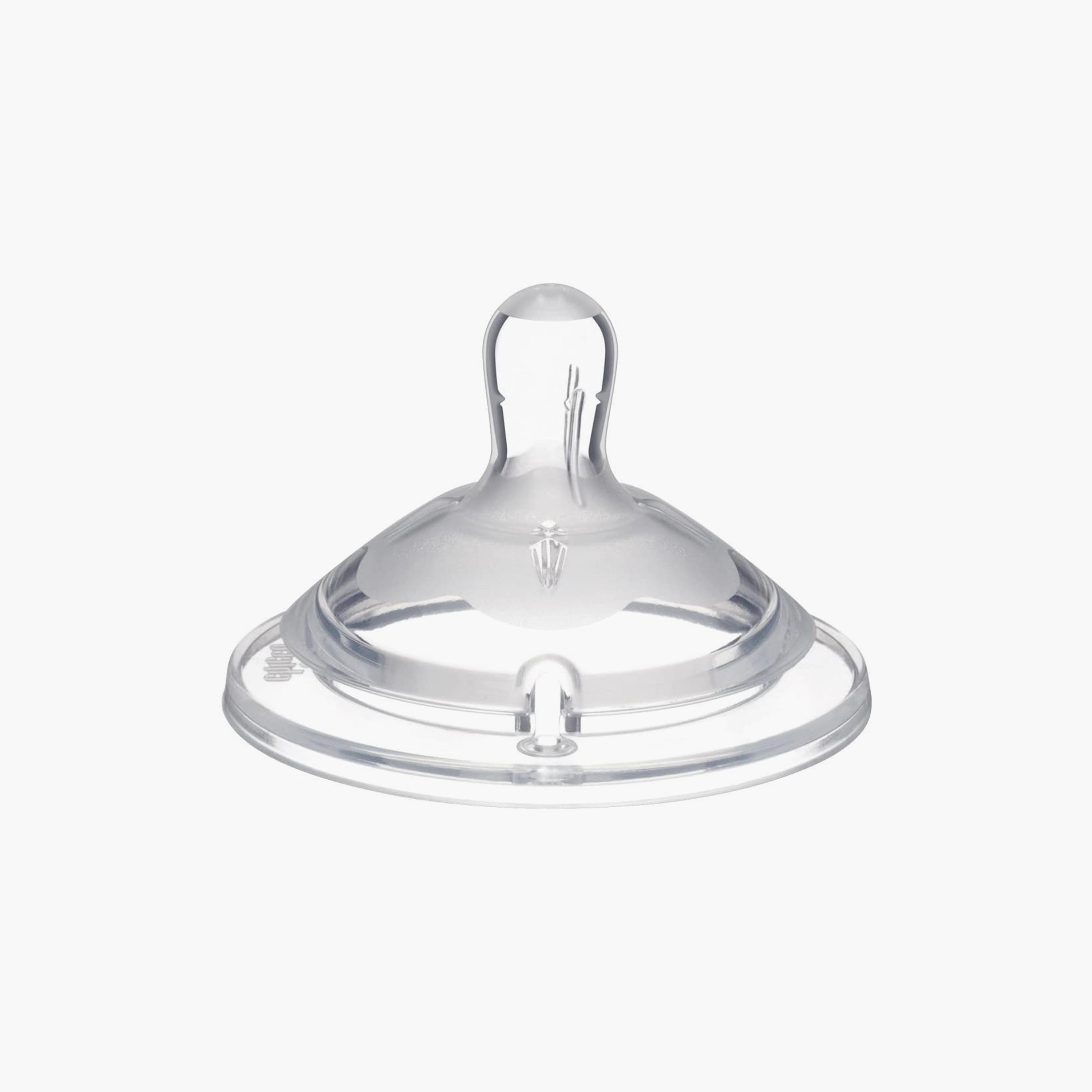 حلمة رضاعة طبيعية قطعتين فود فلو من شيكو - للأطفال عمر 6 أشهر فما فوق-baby-feeding-feedingbottles-bottlesandteats-image-1