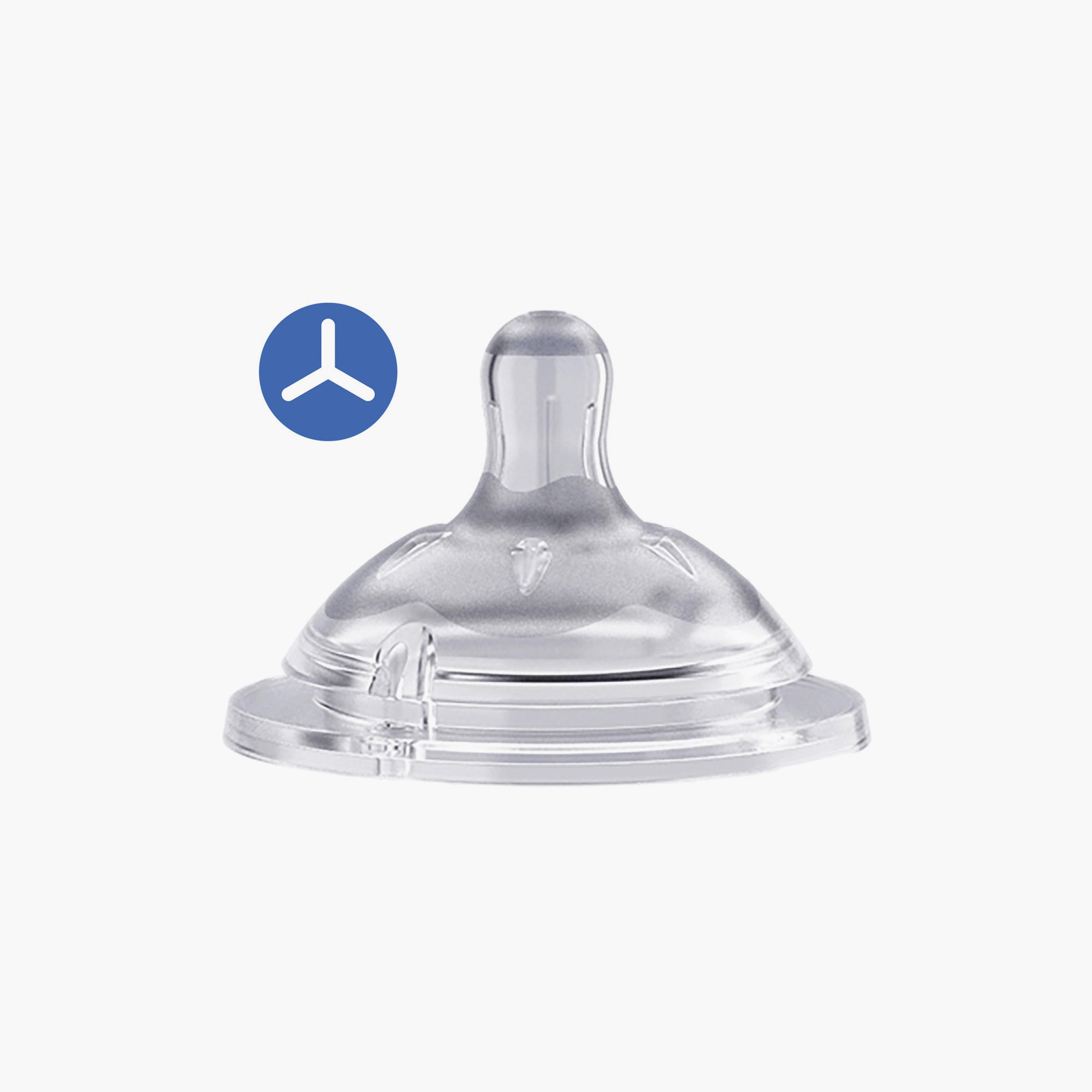 حلمة رضاعة طبيعية قطعتين فود فلو من شيكو - للأطفال عمر 6 أشهر فما فوق-baby-feeding-feedingbottles-bottlesandteats-image-4